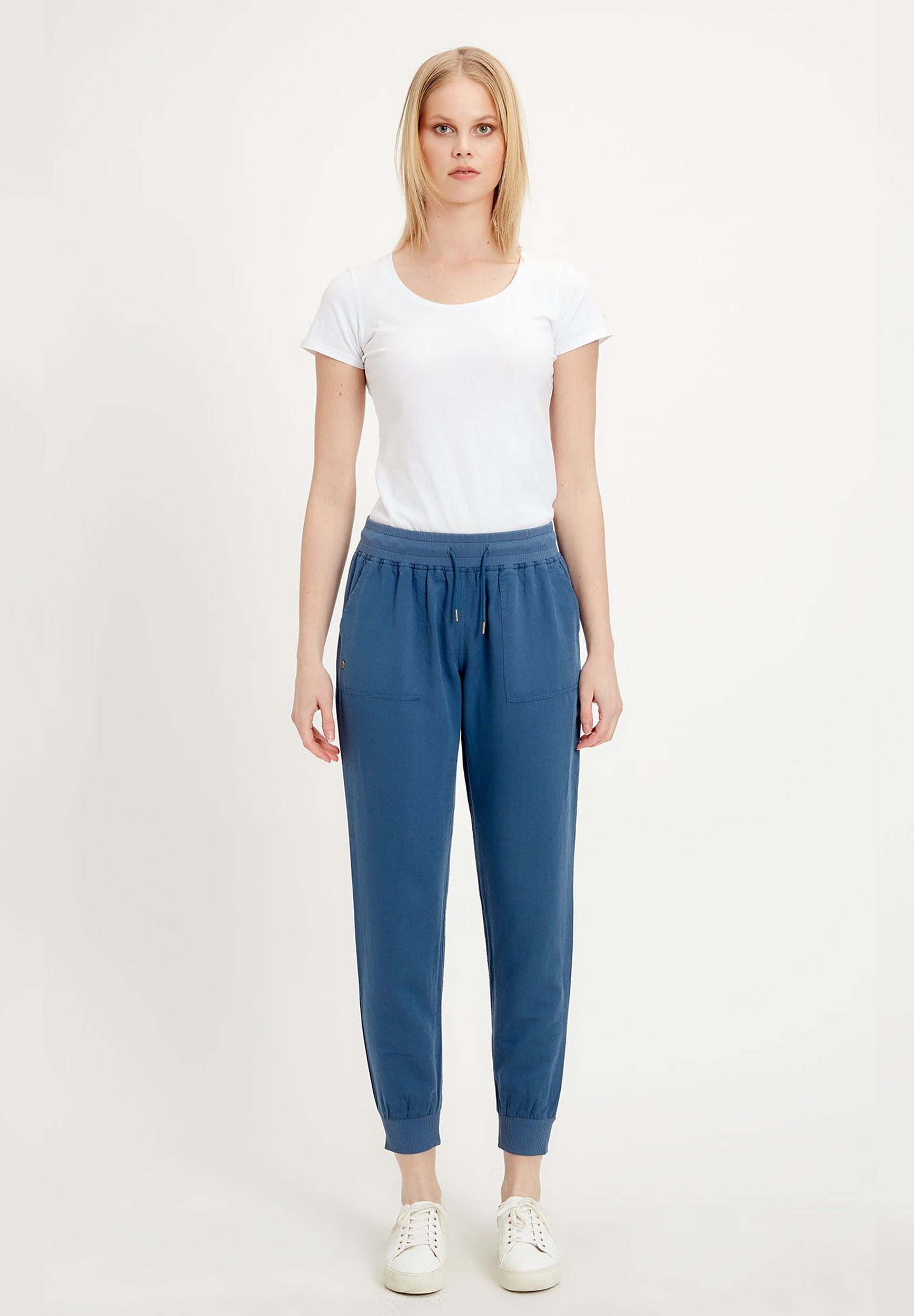 Sportliche Hose aus Leinen-Baumwollmischung