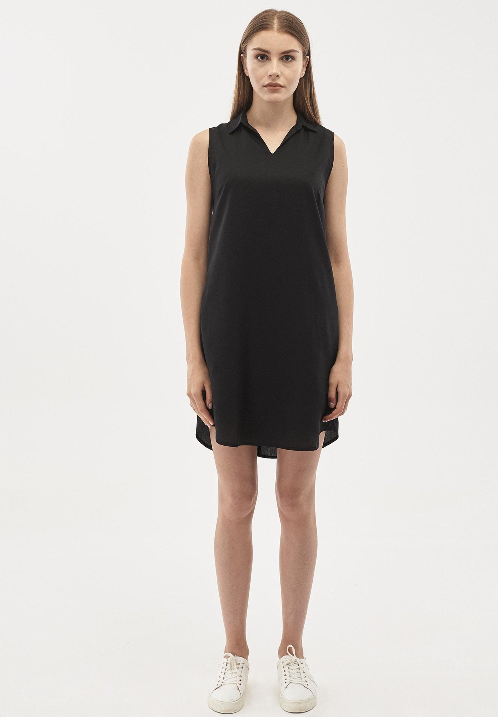 Kleid aus TENCEL™ Lyocell mit Hemdkragen