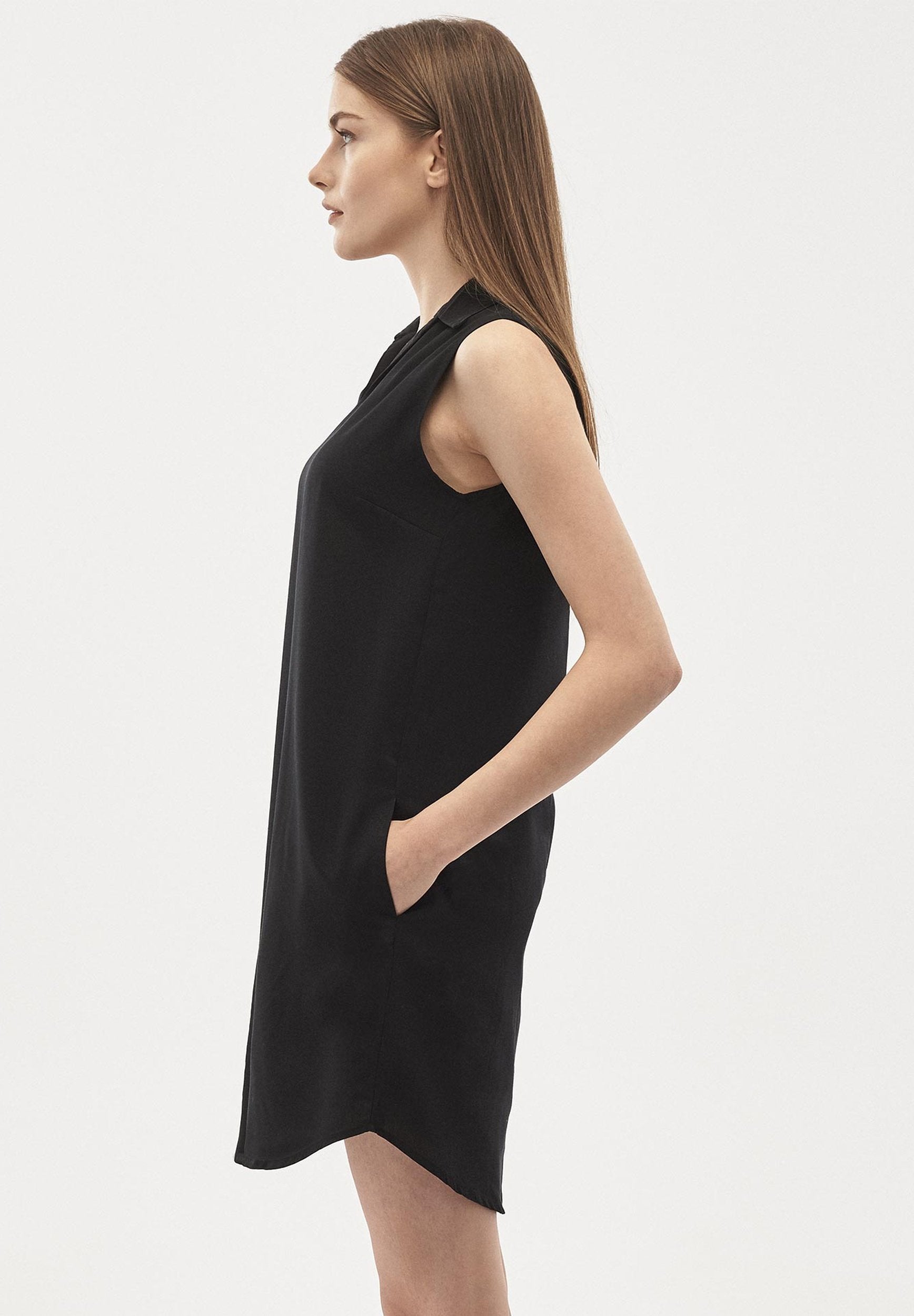 Kleid aus TENCEL™ Lyocell mit Hemdkragen
