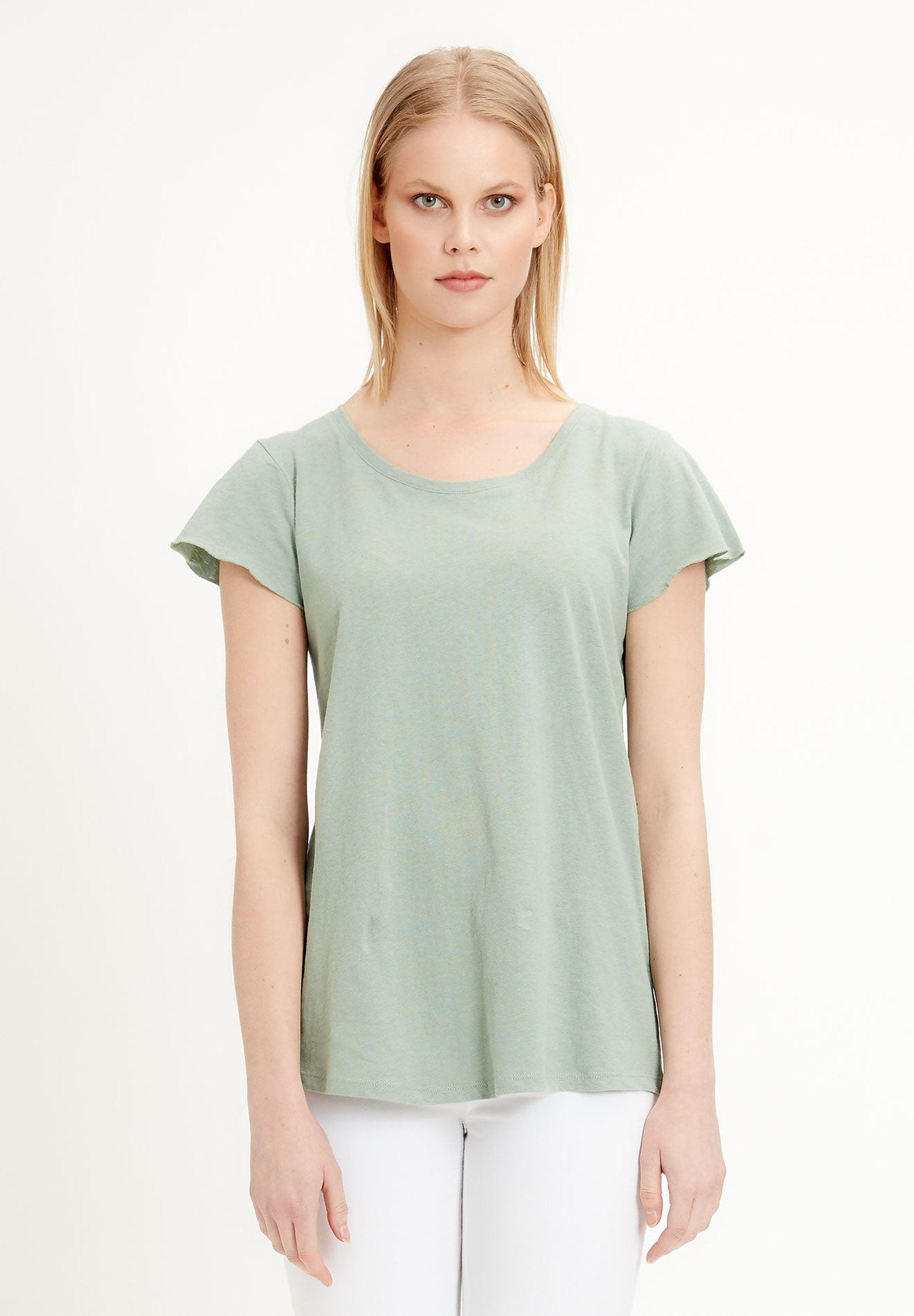 T-Shirt aus Leinen-Bio-Baumwolle-Mix