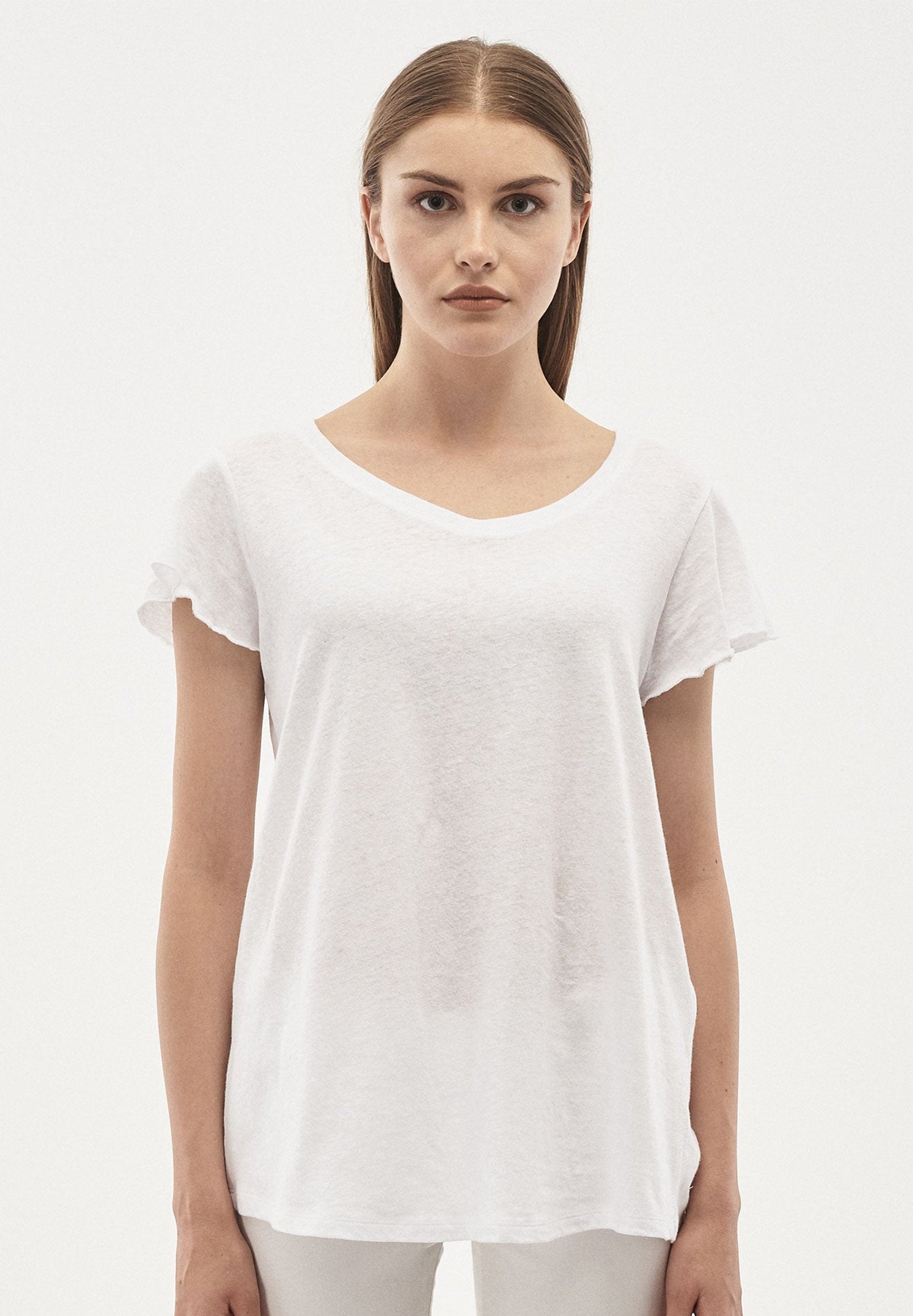 T-Shirt aus Leinen-Bio-Baumwolle-Mix