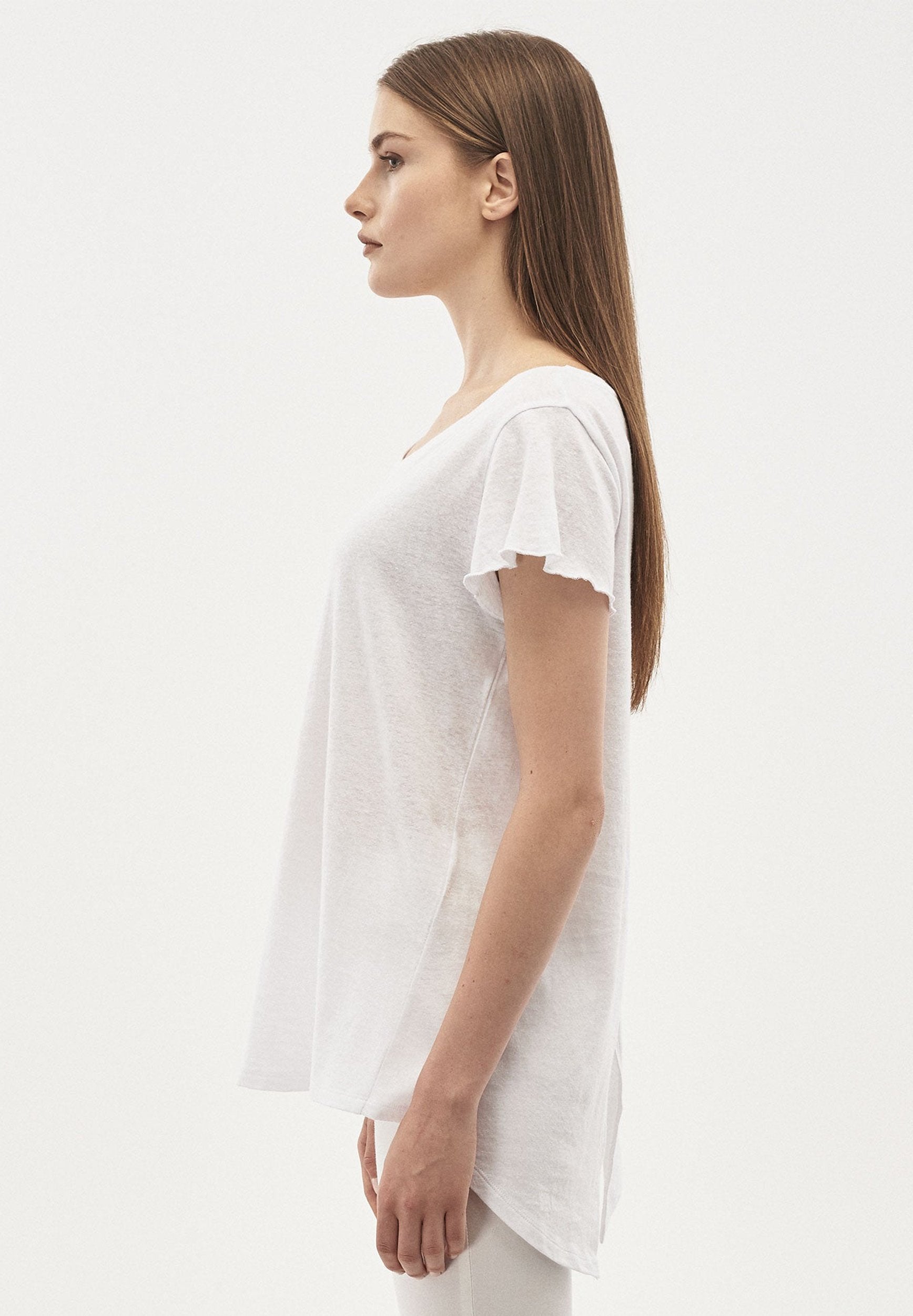 T-Shirt aus Leinen-Bio-Baumwolle-Mix