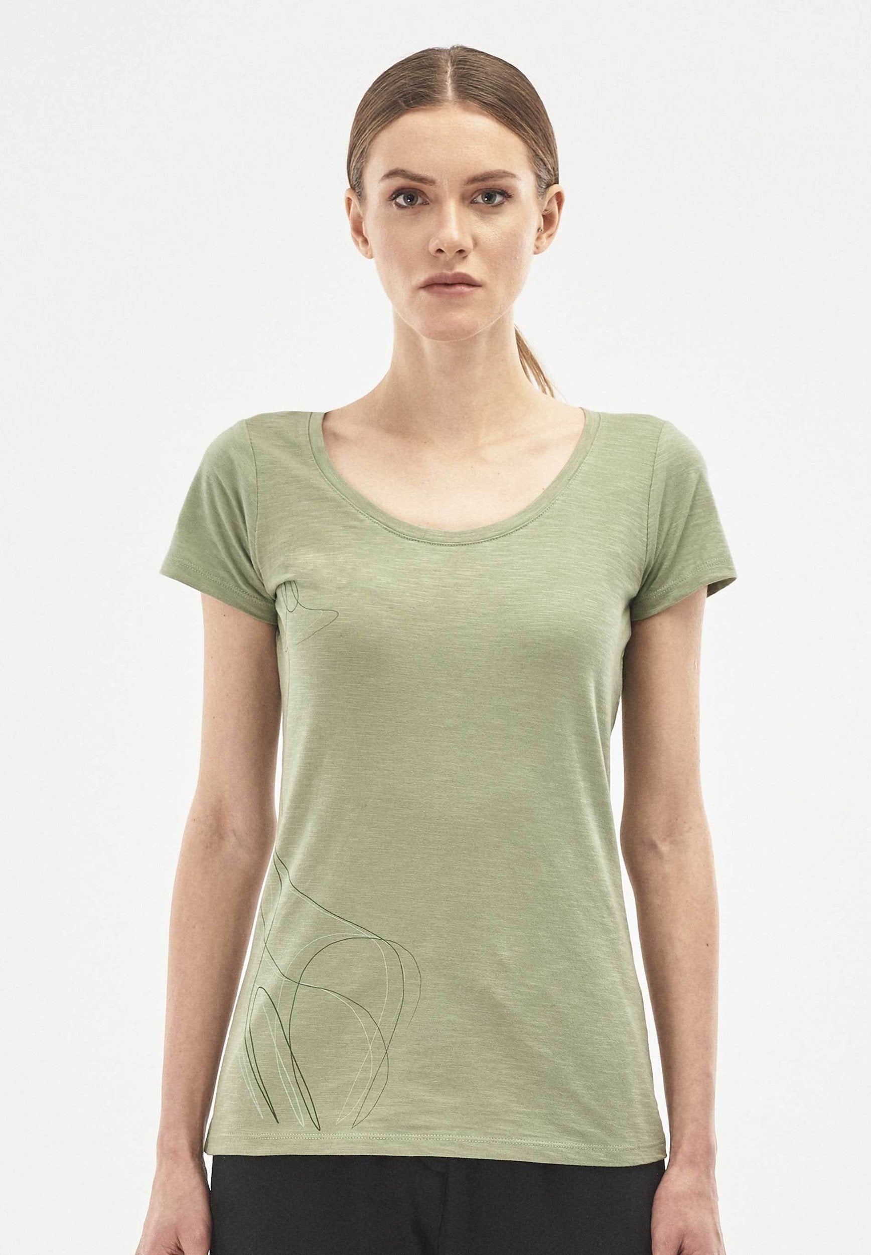 T-Shirt aus Bio-Baumwolle mit Print | Nachhaltige Mode Online