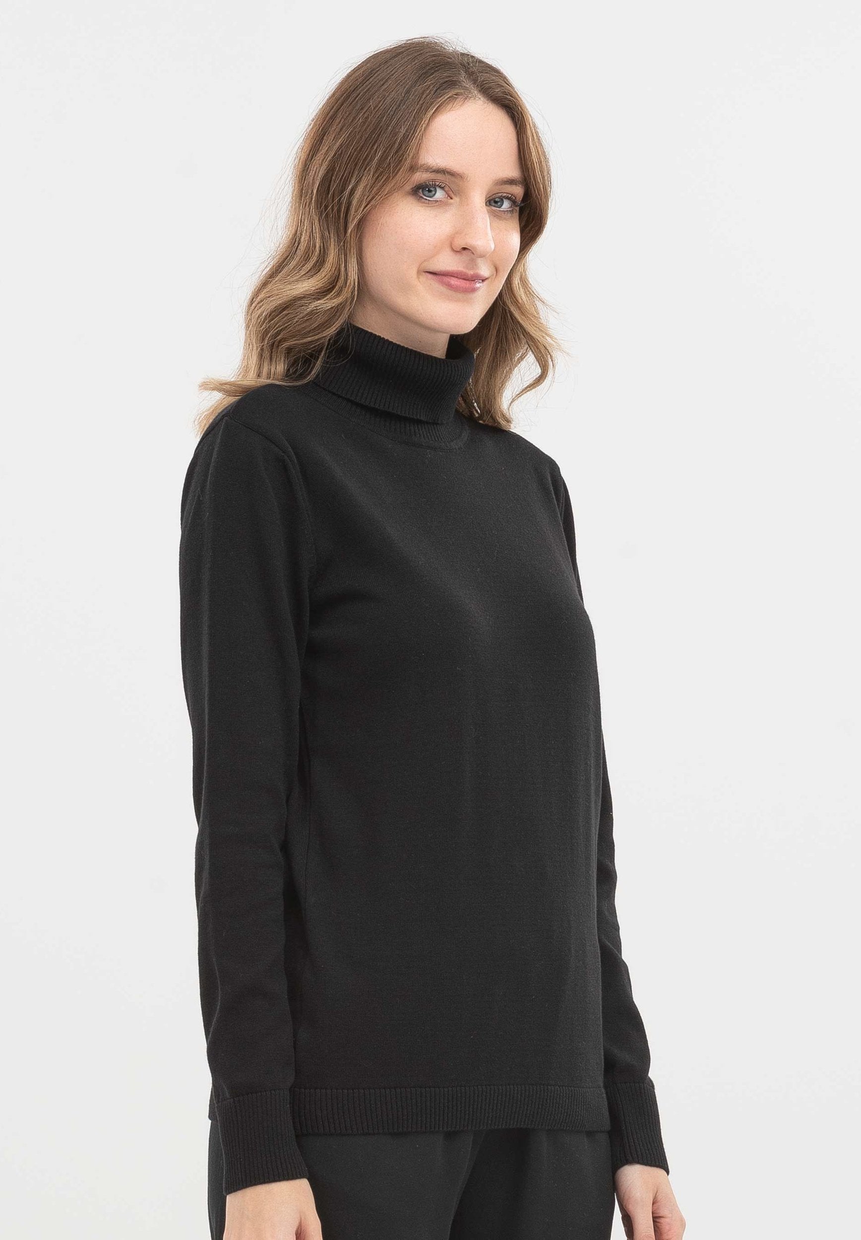 Rollkragenpullover aus Bio-Baumwolle