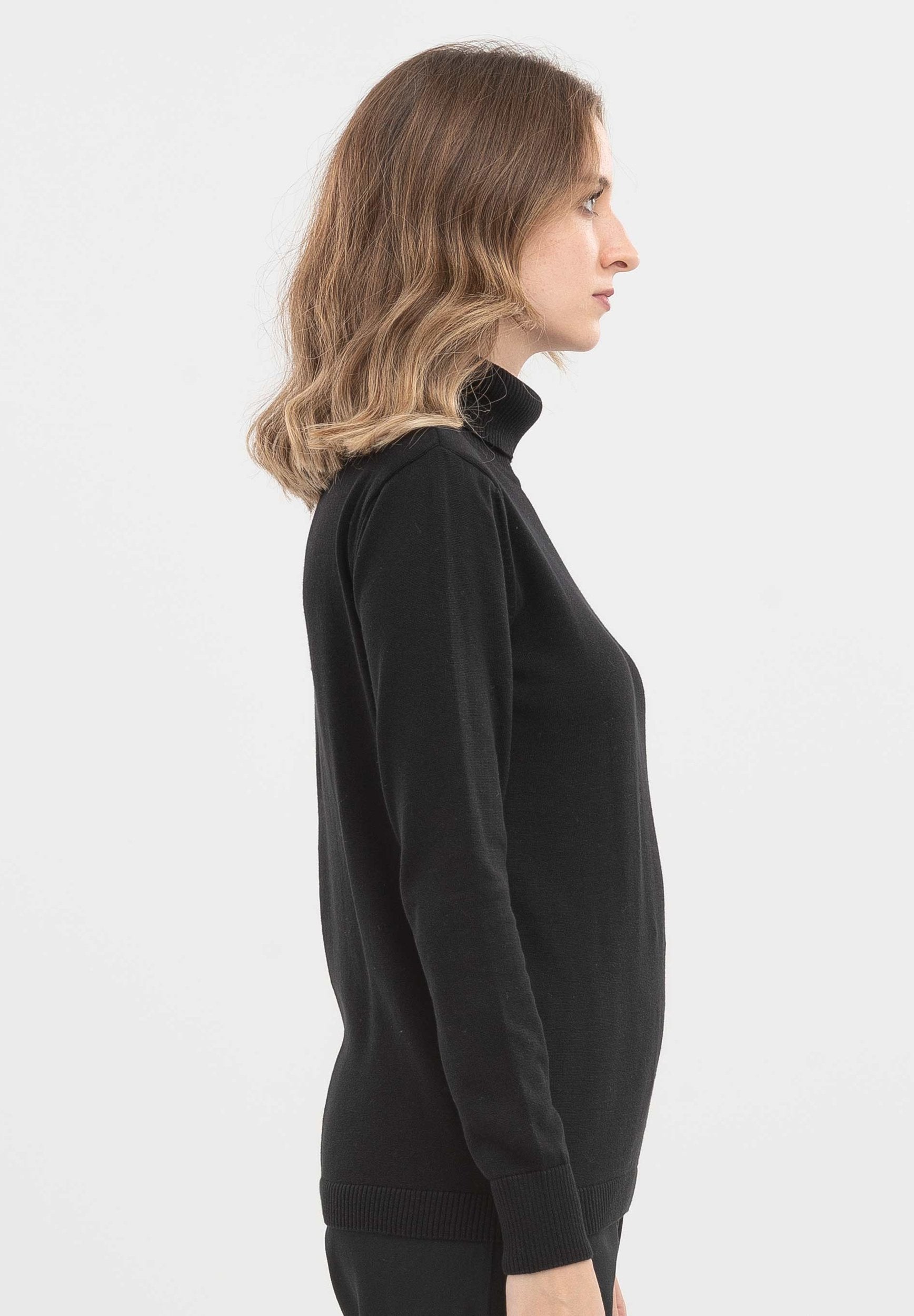 Rollkragenpullover aus Bio-Baumwolle