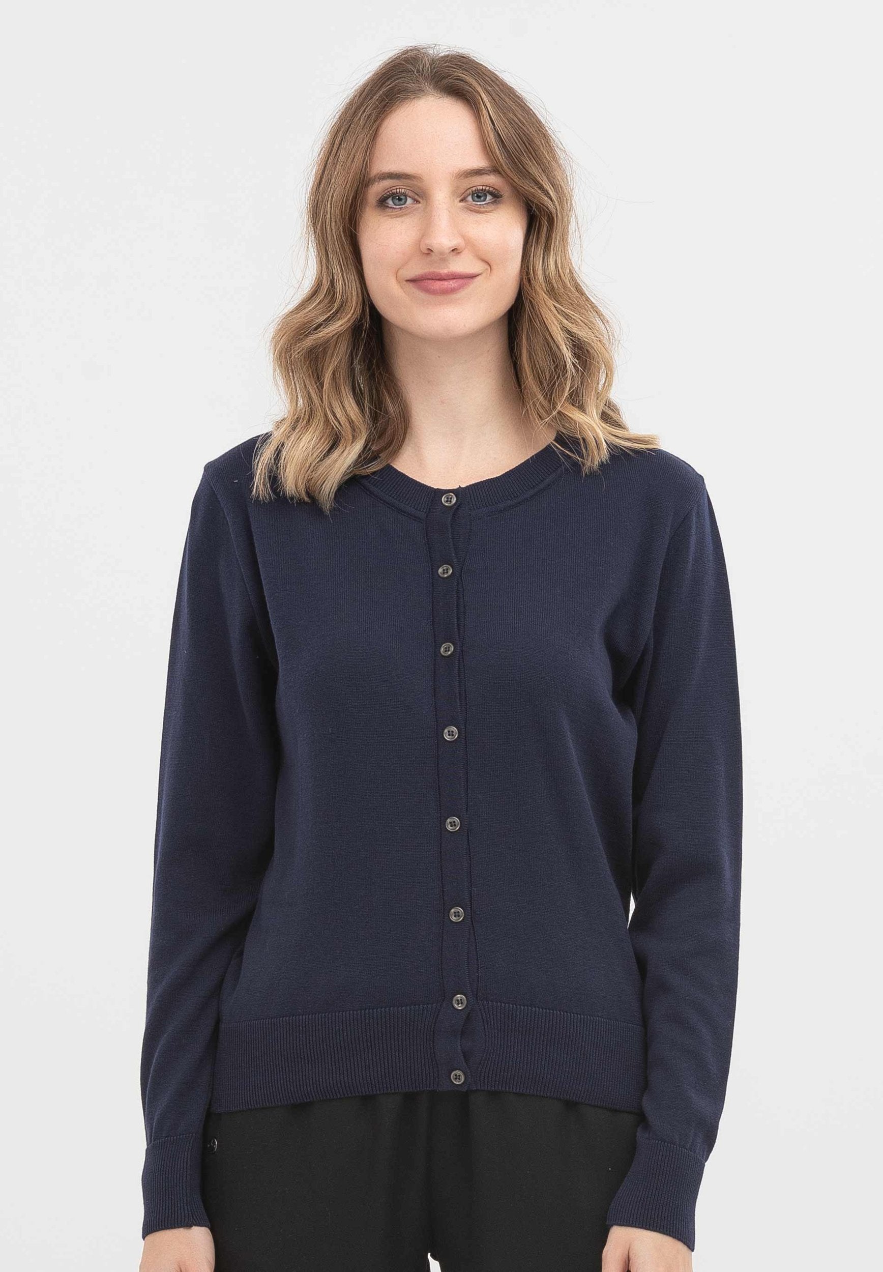 Cardigan aus Bio-Baumwolle mit Knopfleiste