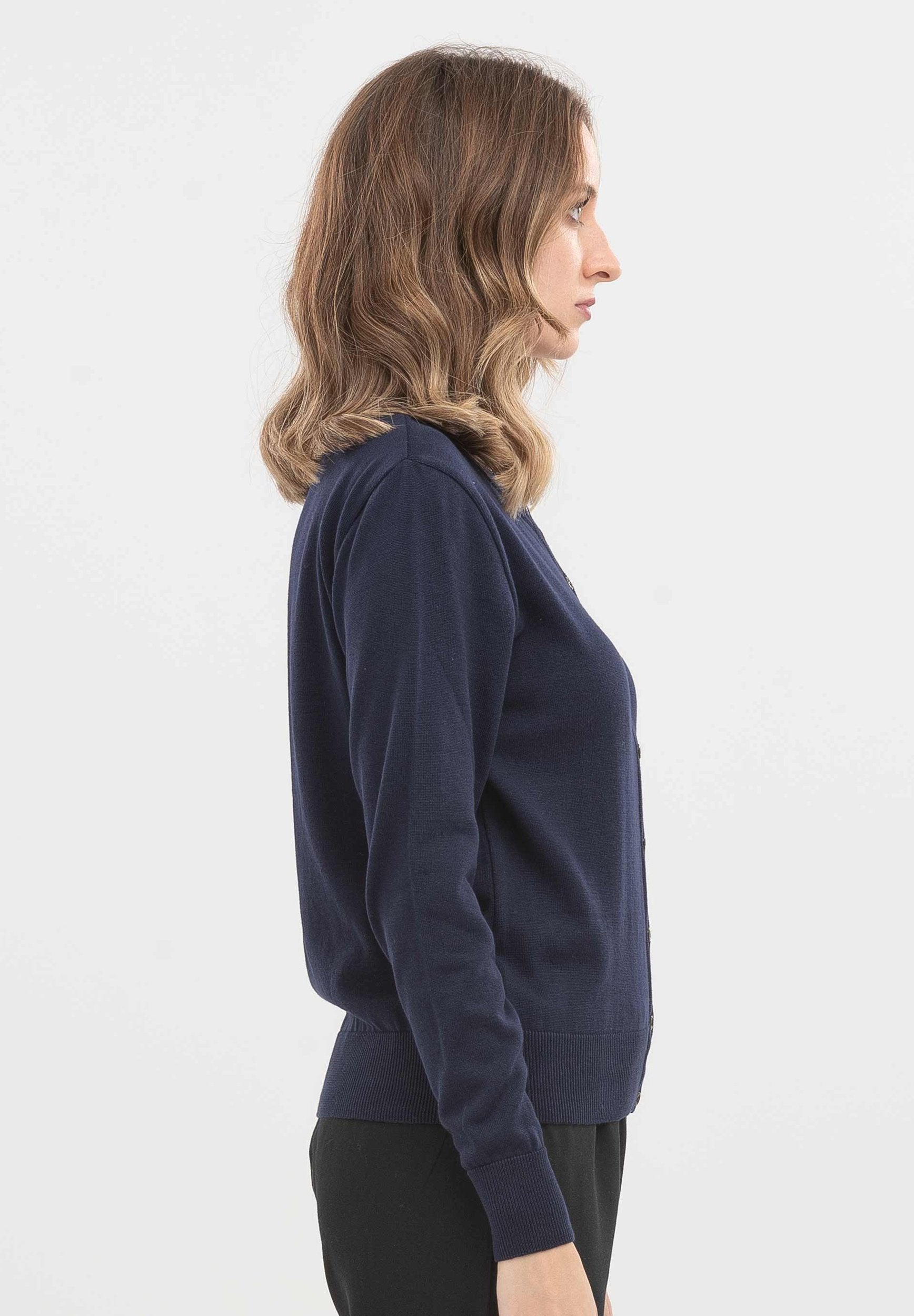 Cardigan aus Bio-Baumwolle mit Knopfleiste