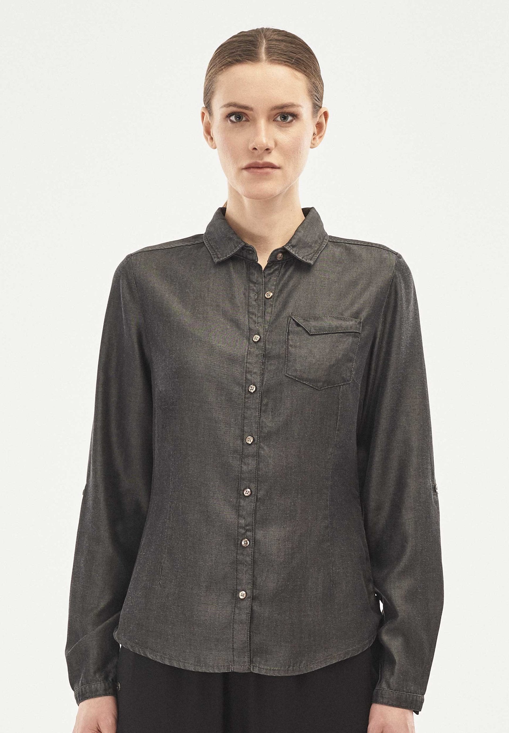 Hemdbluse aus TENCEL™ Lyocell Denim