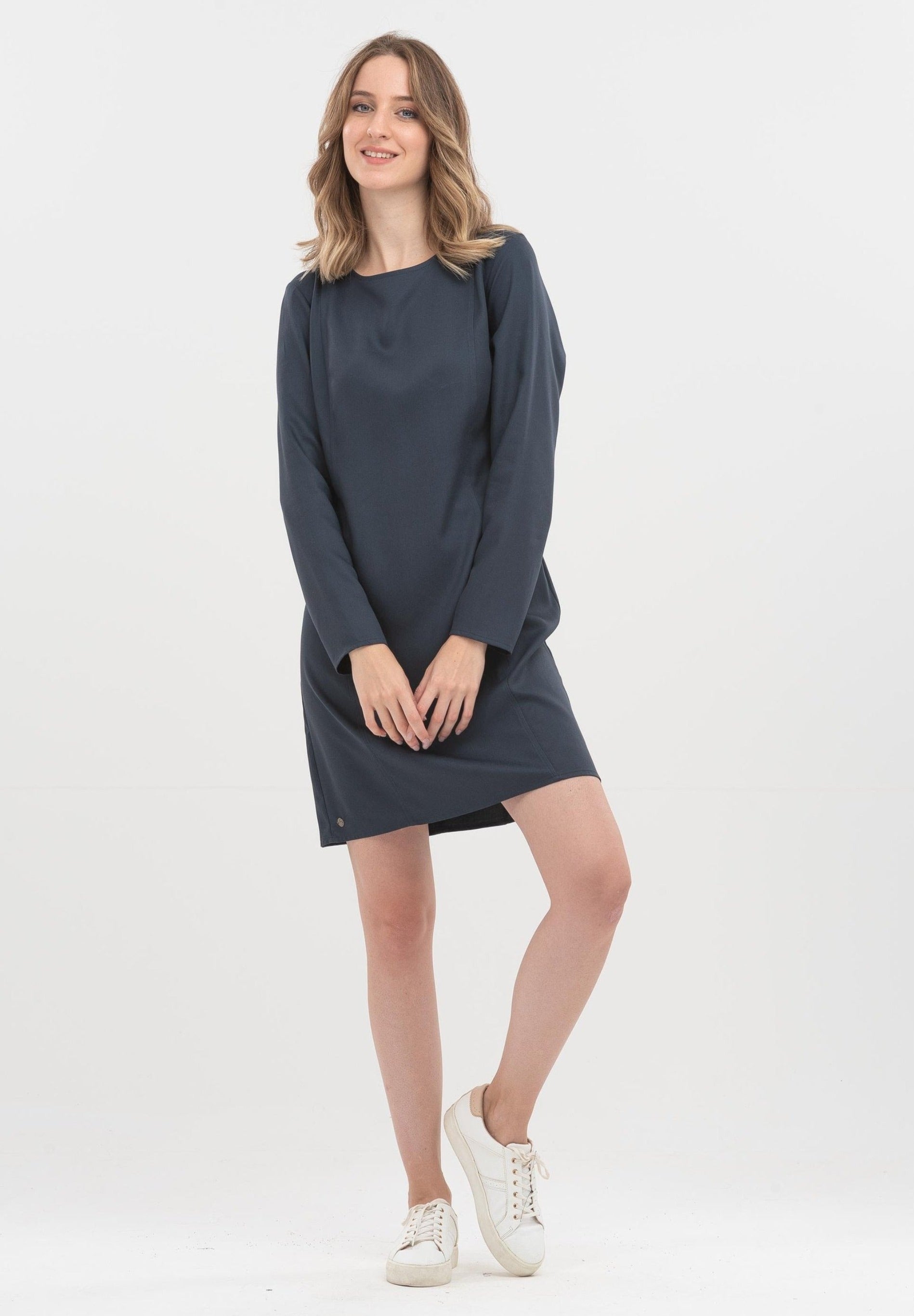 Kleid aus TENCEL™ Lyocell mit U-Boot-Ausschnitt