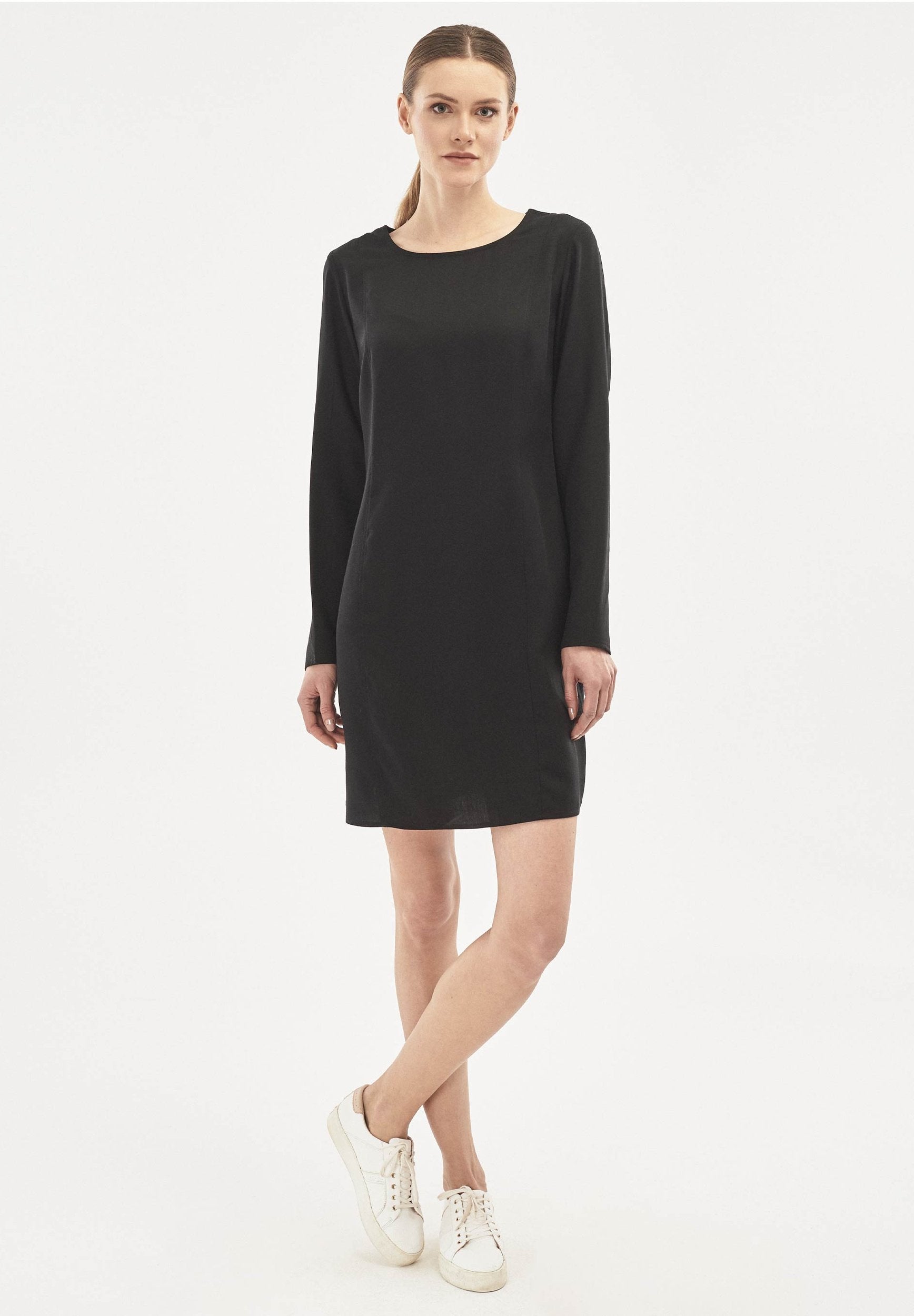 Kleid aus TENCEL™ Lyocell mit U-Boot-Ausschnitt