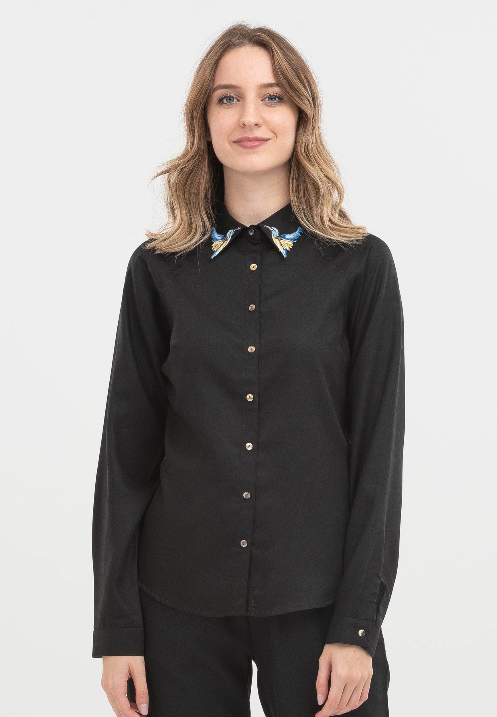 Hemdbluse aus TENCEL™ Lyocellmit Raglanärmeln