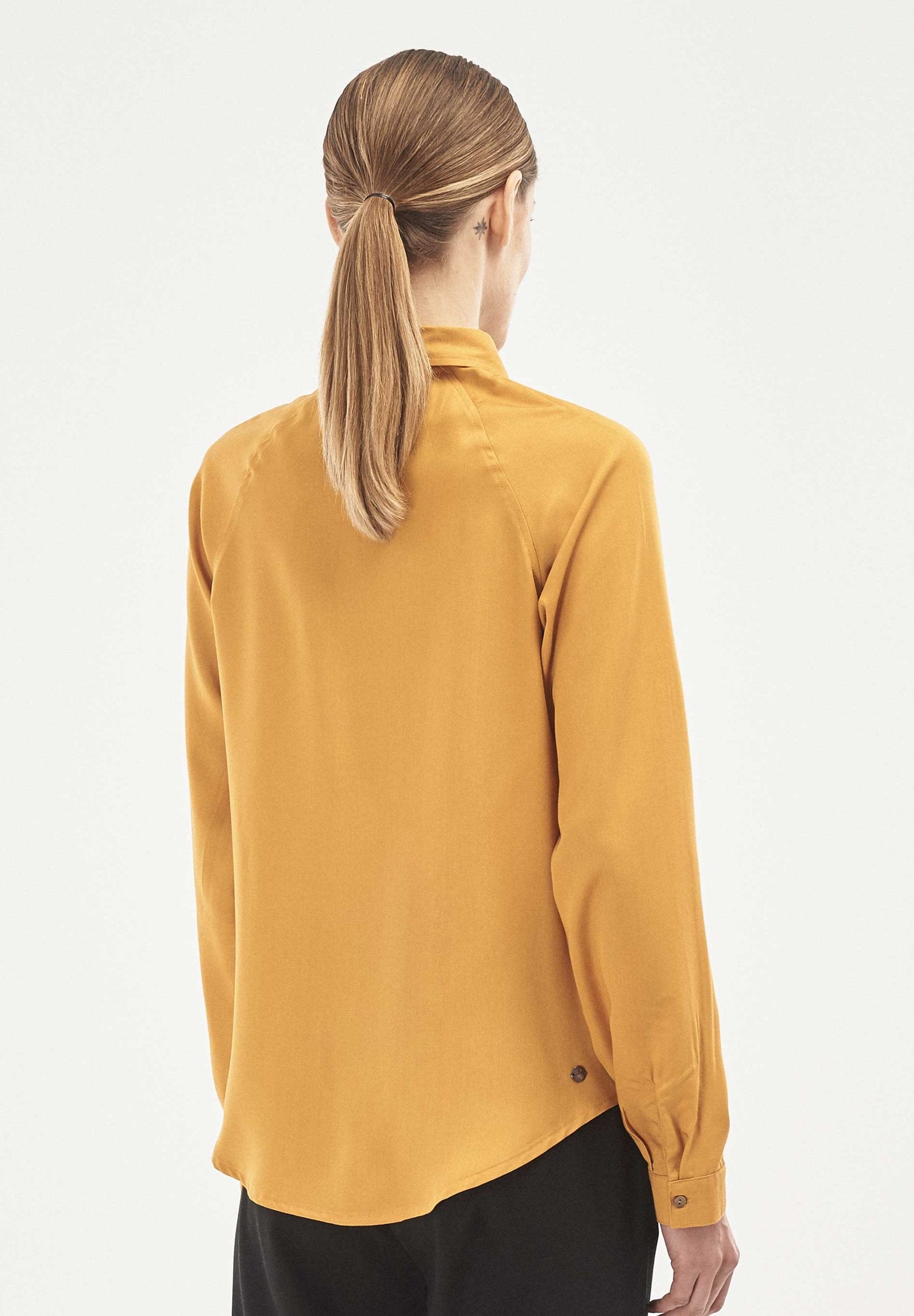 Hemdbluse aus TENCEL™ Lyocell mit Raglanärmeln