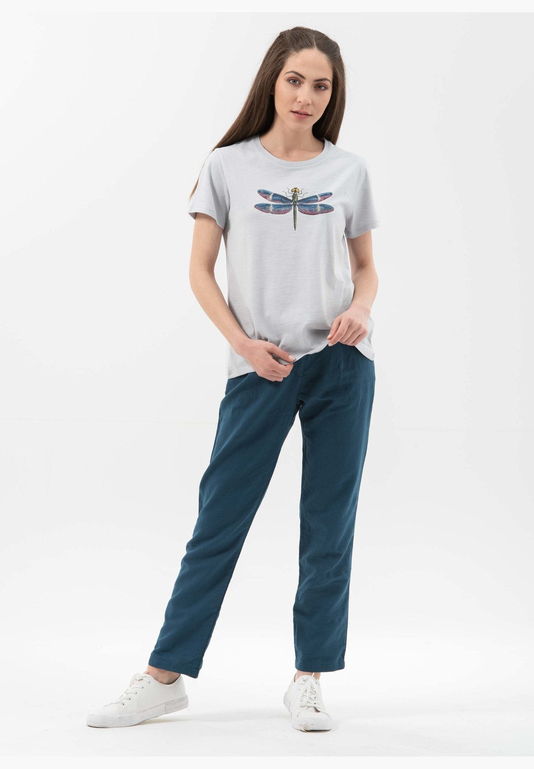 T-Shirt aus Bio-Baumwolle mit Libelle-Print