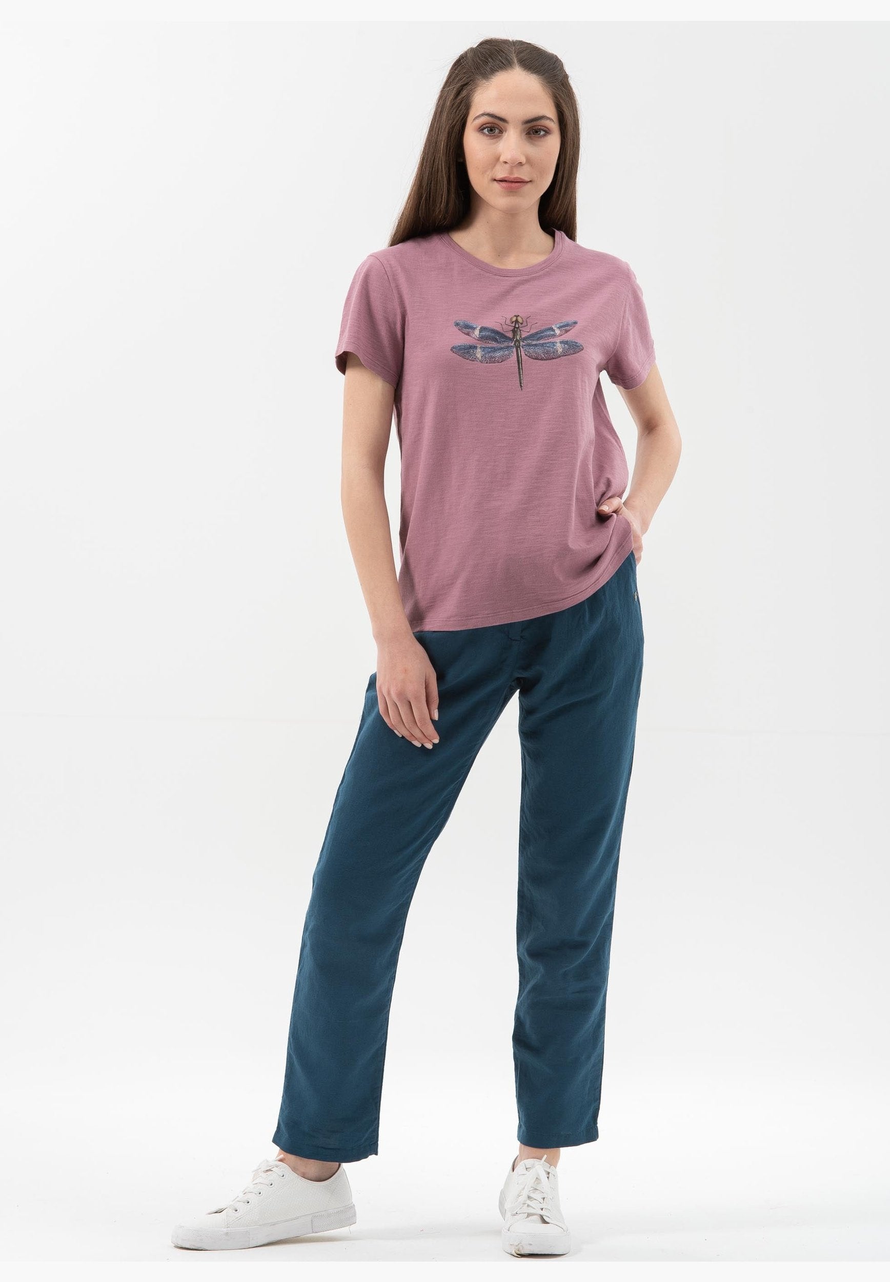T-Shirt aus Bio-Baumwolle mit Libelle-Print