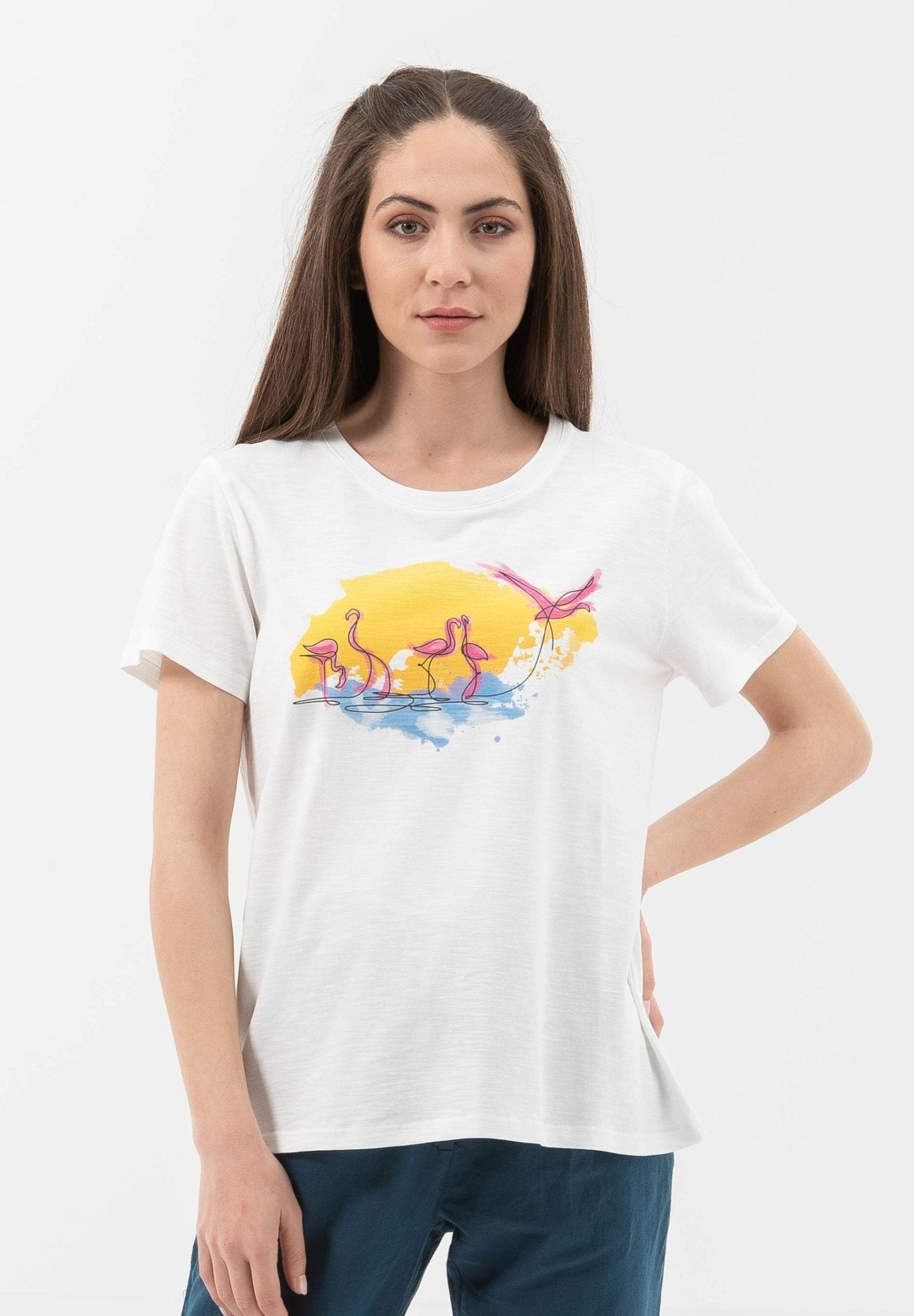 T-Shirt aus Bio-Baumwolle mit Print | Nachhaltige Damenmode