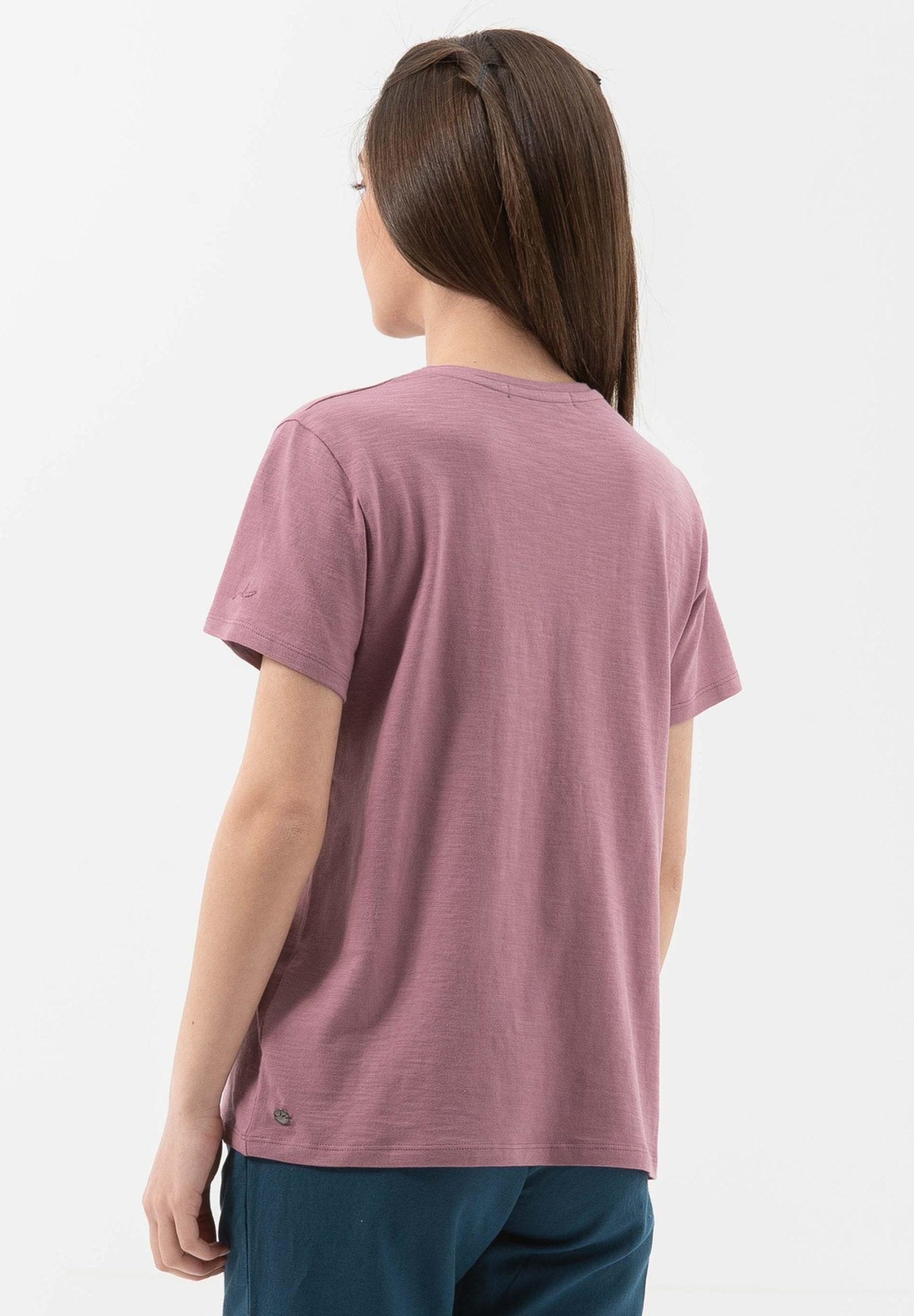 Basic T-Shirt aus Bio-Baumwolle mit V-Ausschnitt