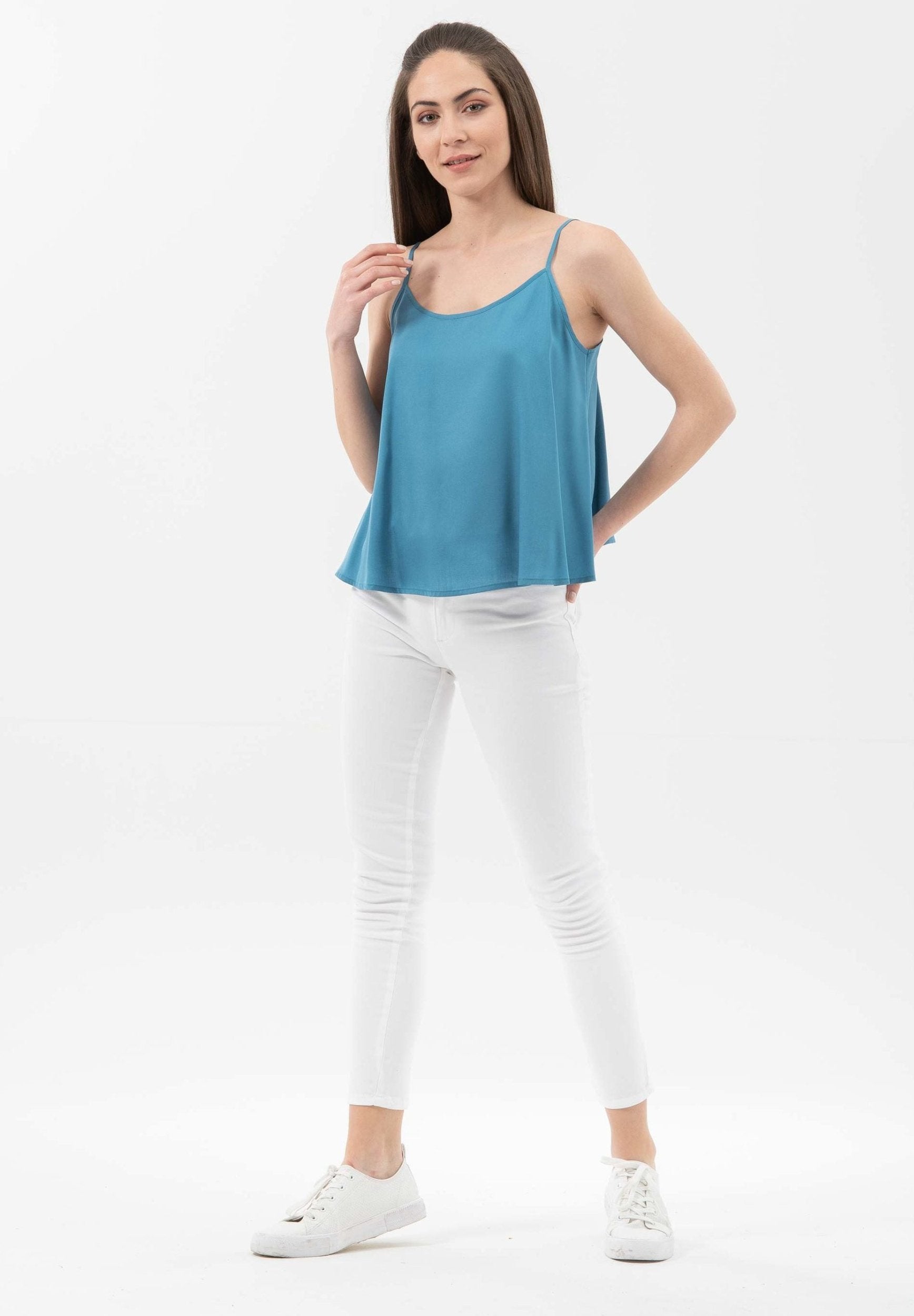 Spaghettiträger-Top aus TENCEL™ Lyocell
