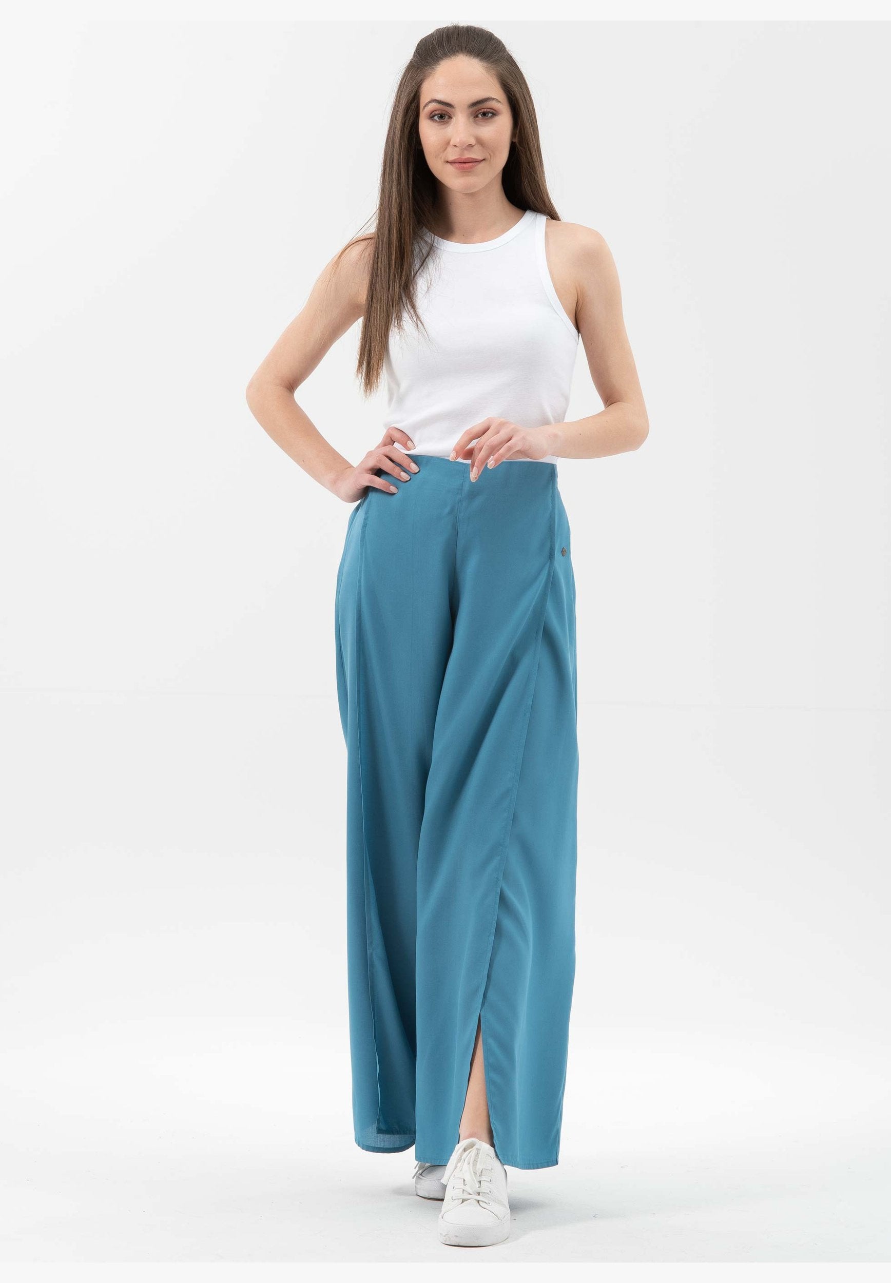 Hose aus TENCEL™ Lyocell mit Schlitz