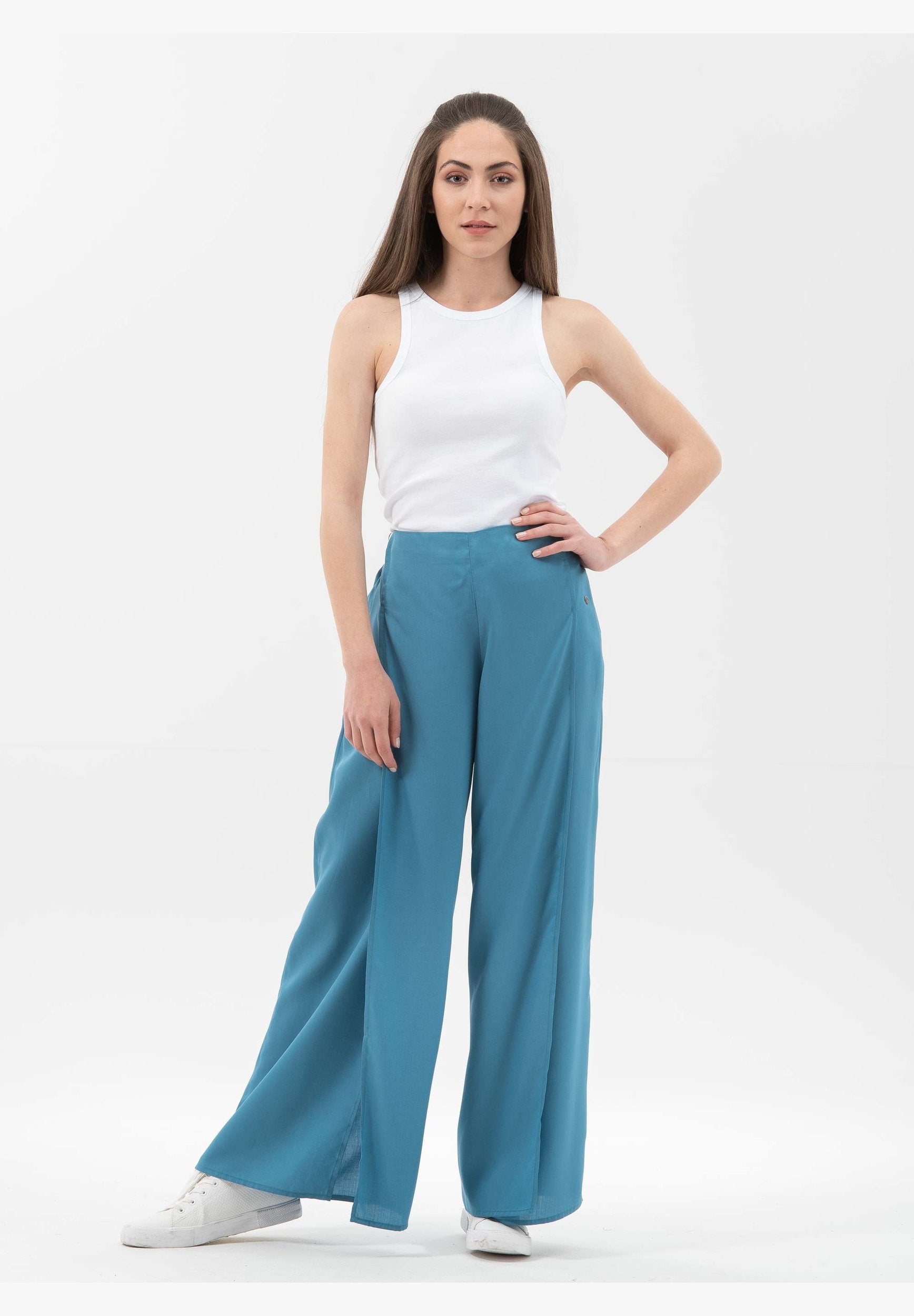 Hose aus TENCEL™ Lyocell mit Schlitz