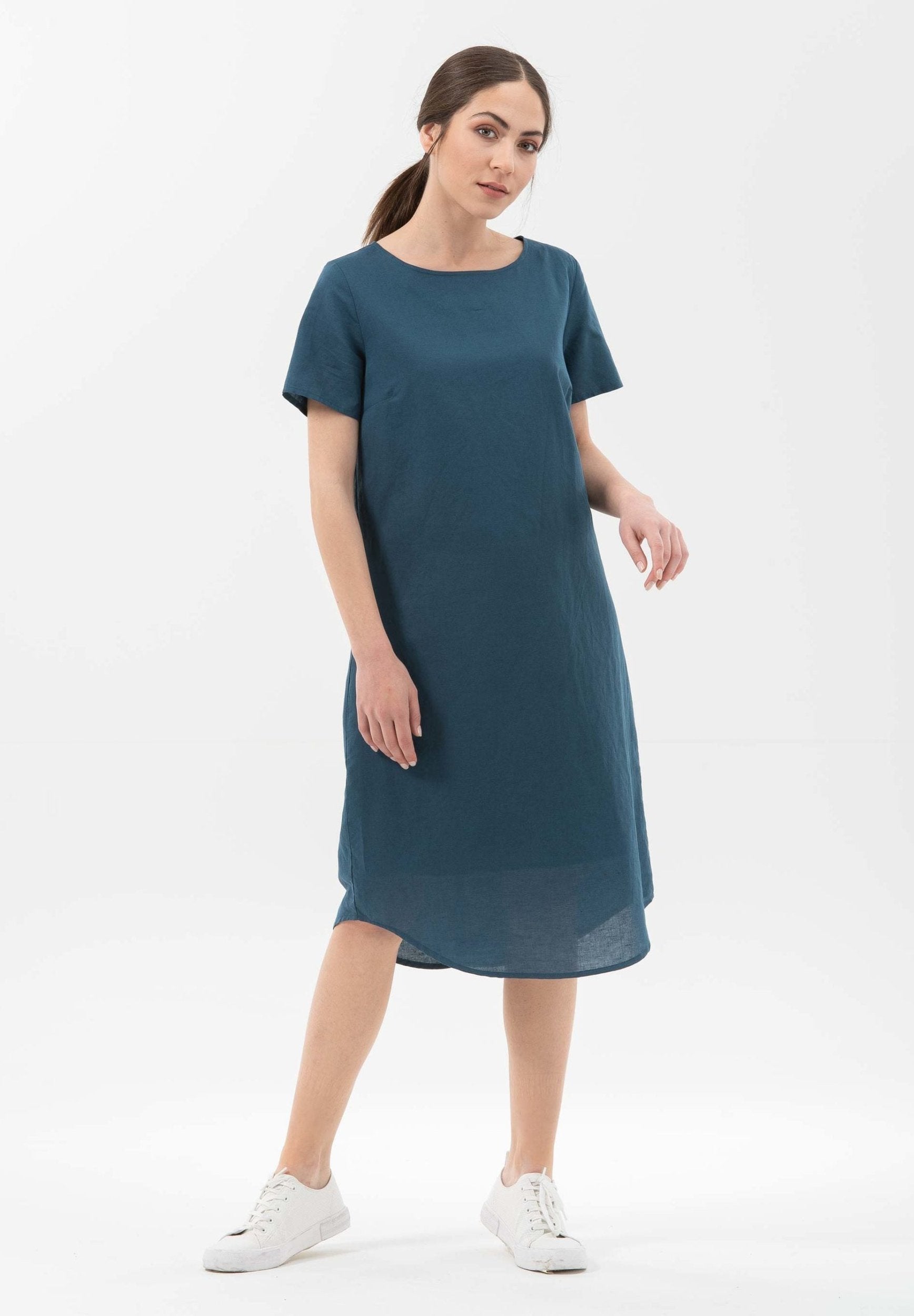 Kleid aus Leinen mit Bio-Baumwolle