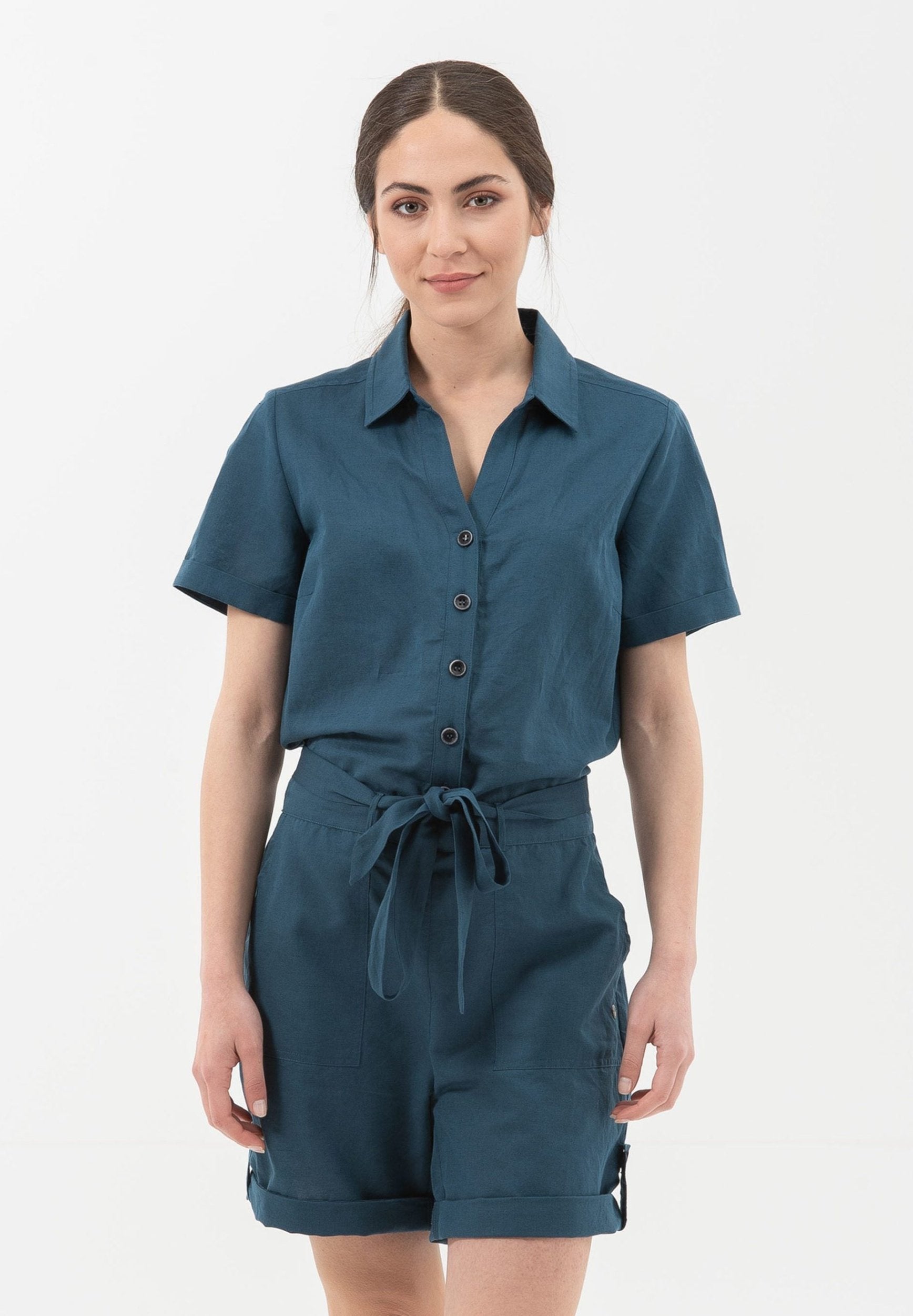 Jumpsuit aus Leinen mit Bio-Baumwolle | Nachhaltige Damenmode