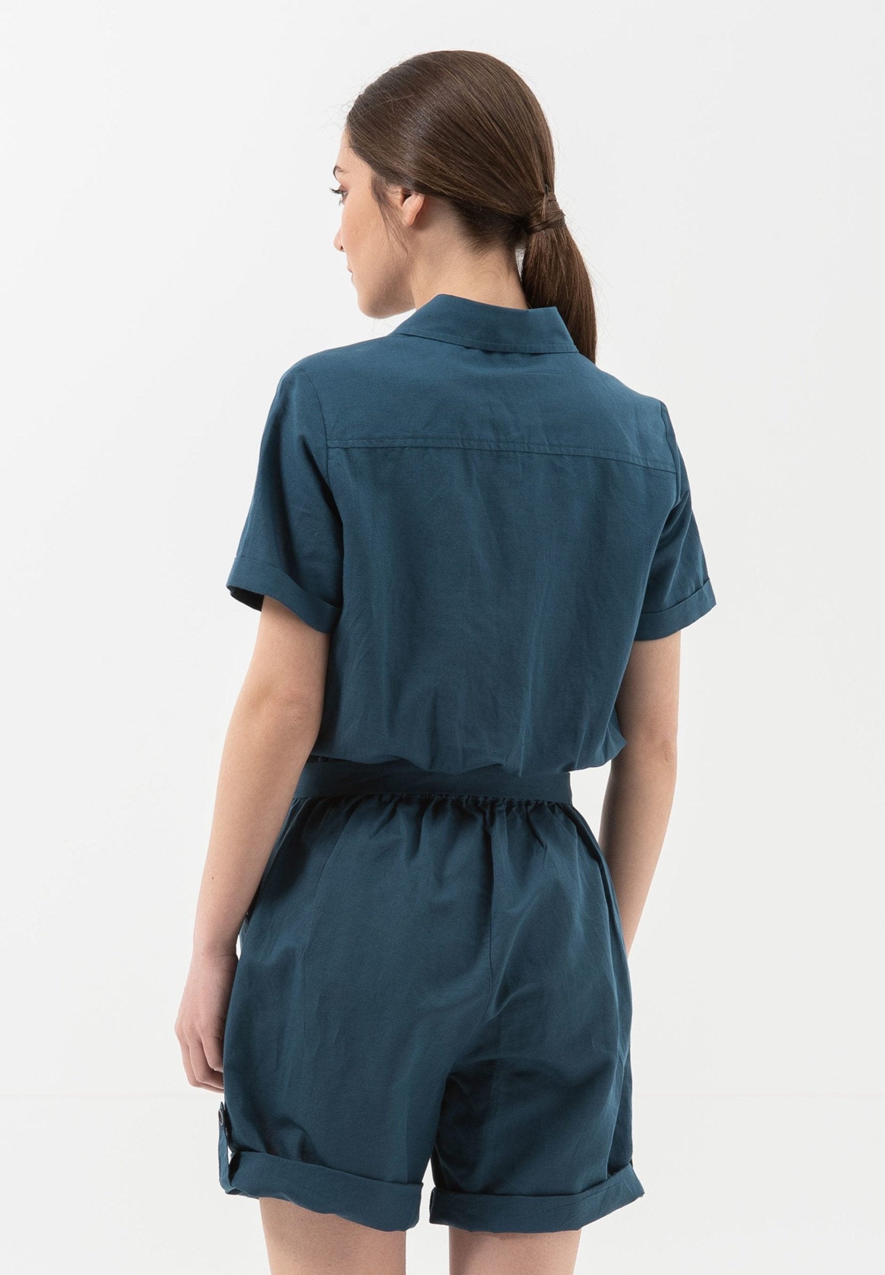 Jumpsuit aus Leinen mit Bio-Baumwolle