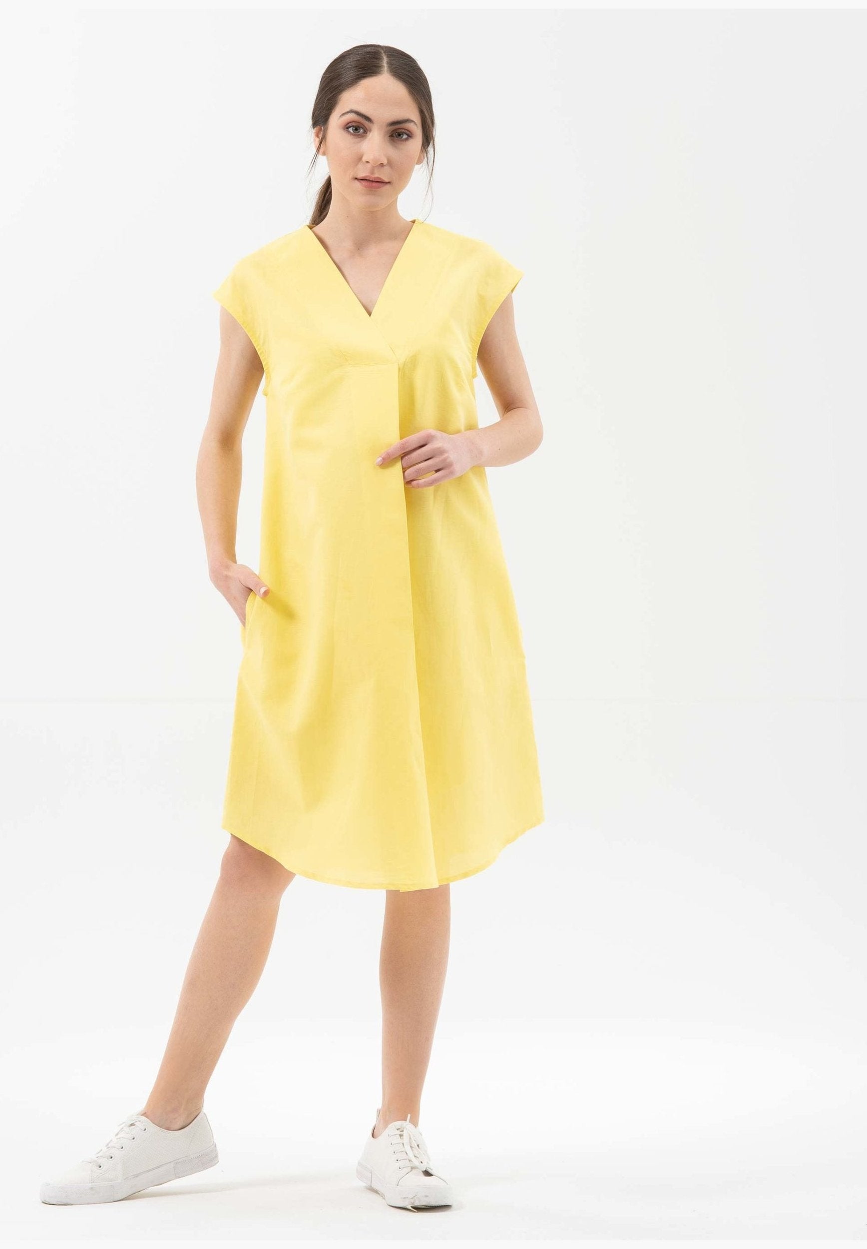 Kleid aus Leinen mit Bio-Baumwolle