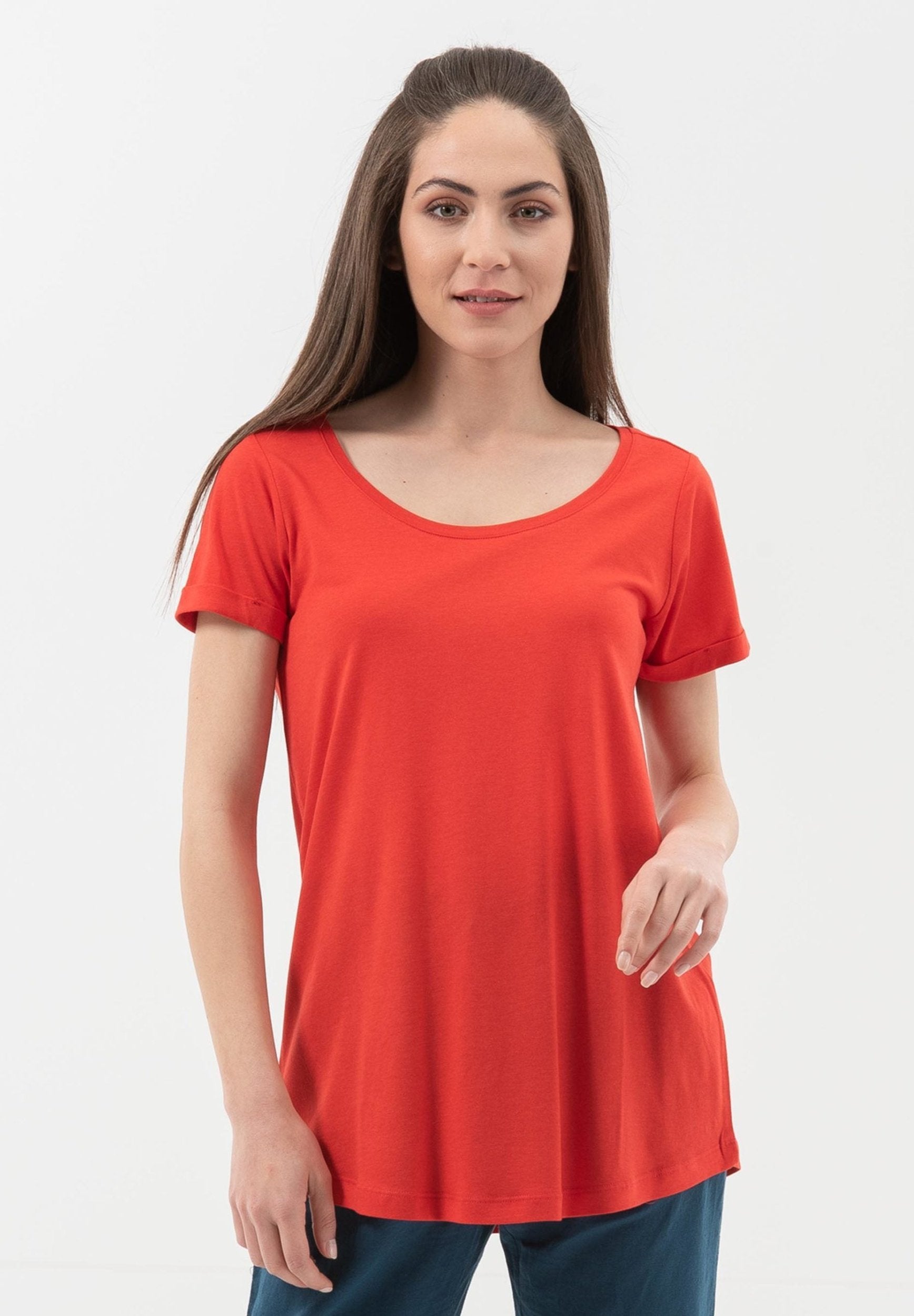 T-Shirt aus TENCEL™ Lyocell- Bio-Baumwolle-Mix | Nachhaltige Damenmode