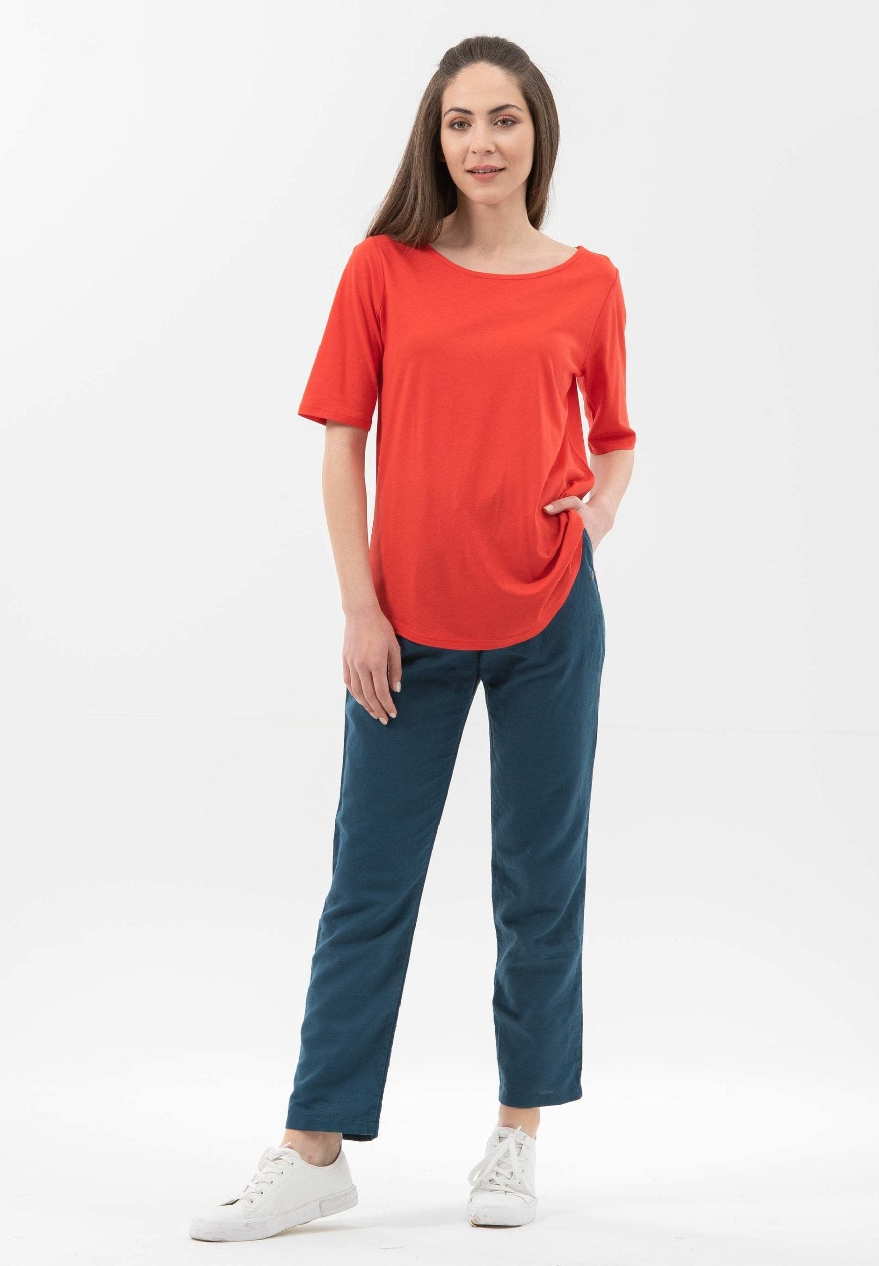 T-Shirt aus TENCEL™ Lyocell-Bio-Baumwolle-Mix
