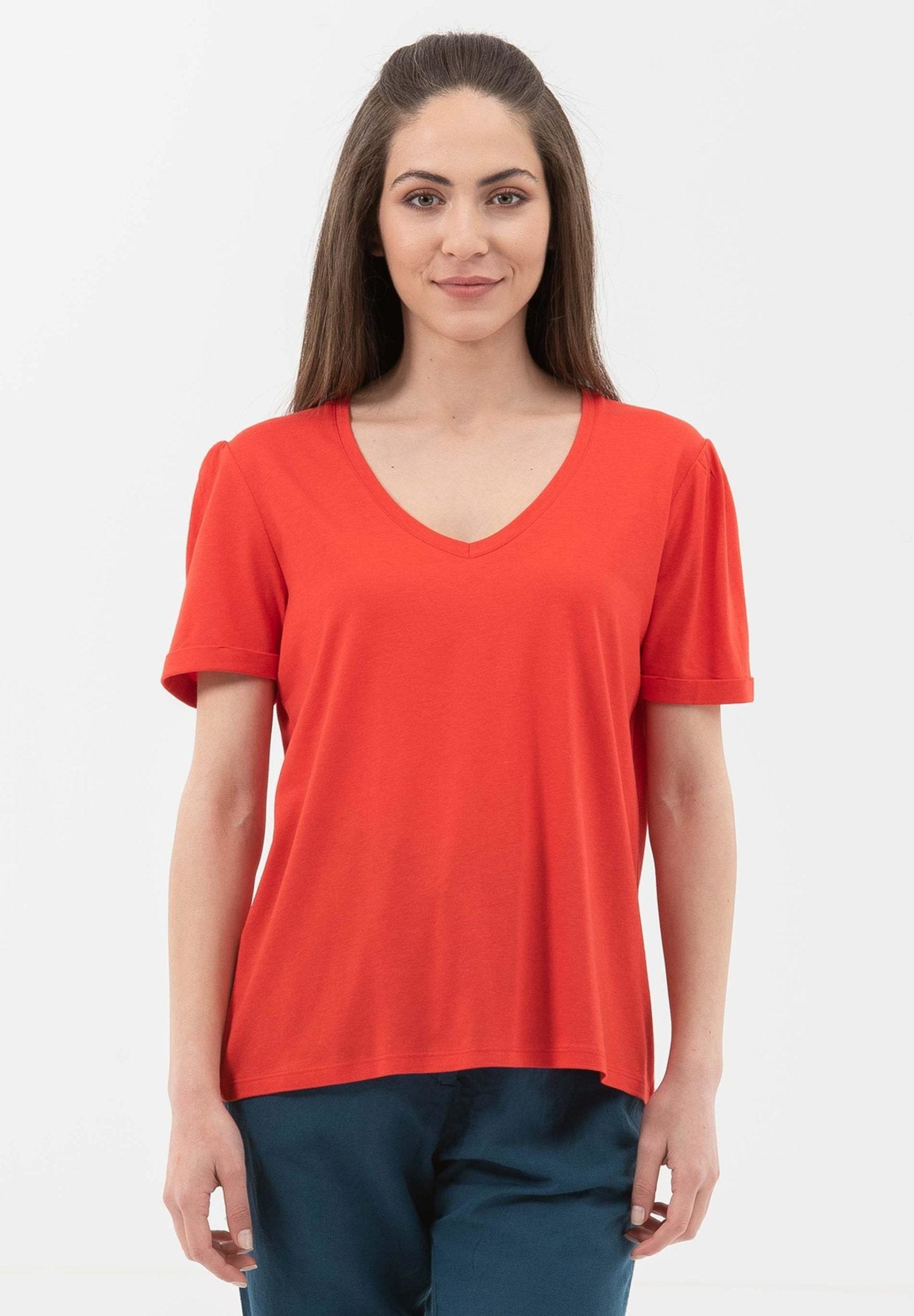 T-Shirt aus TENCEL™ Lyocell- Bio-Baumwolle-Mix | Nachhaltige Damenmode
