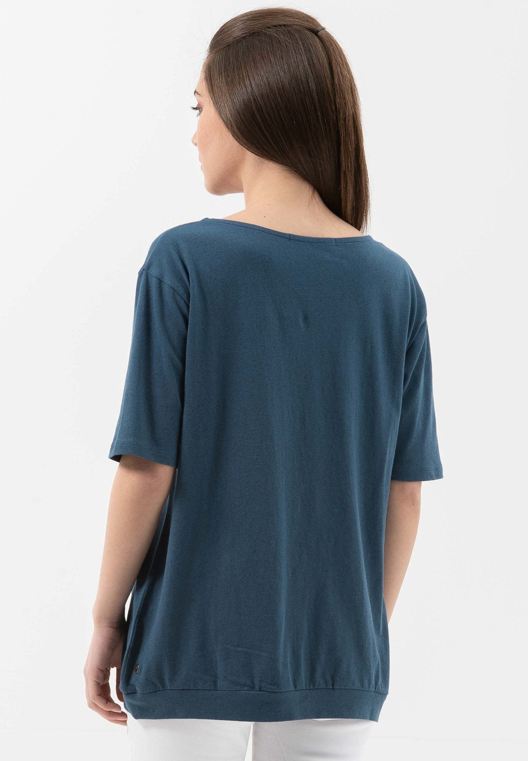 T-Shirt aus Bio-Baumwolle und Leinen