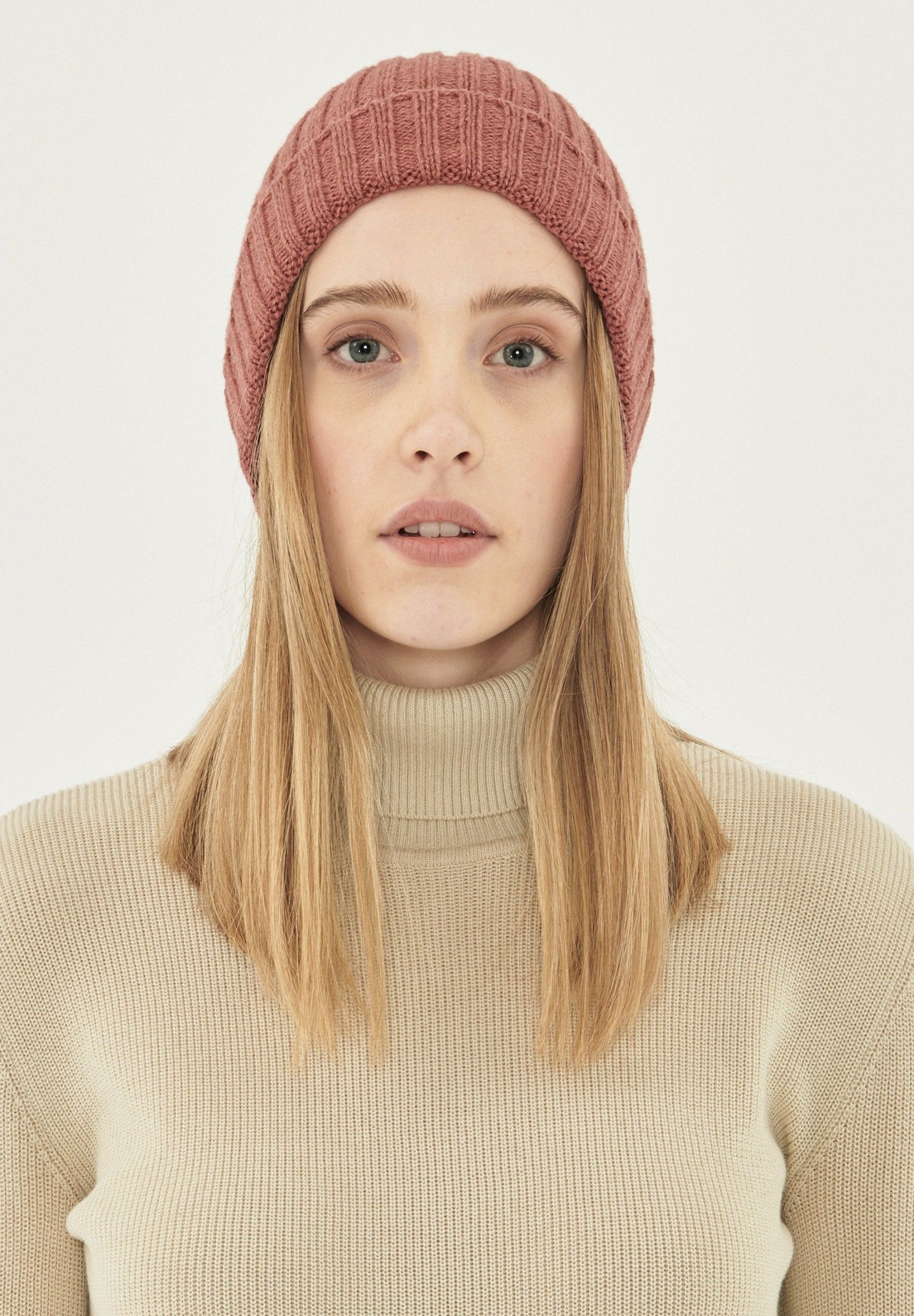 Unisex Strick-Beanie aus Bio-Merinowolle und Bio-Baumwolle