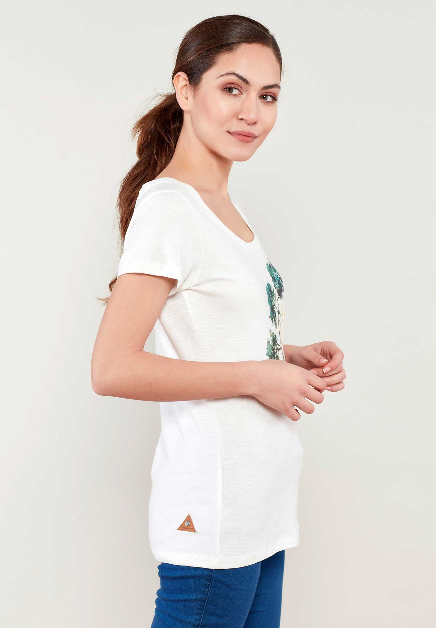 Baum & Bike print T-Shirt aus 100% Bio-Baumwolle