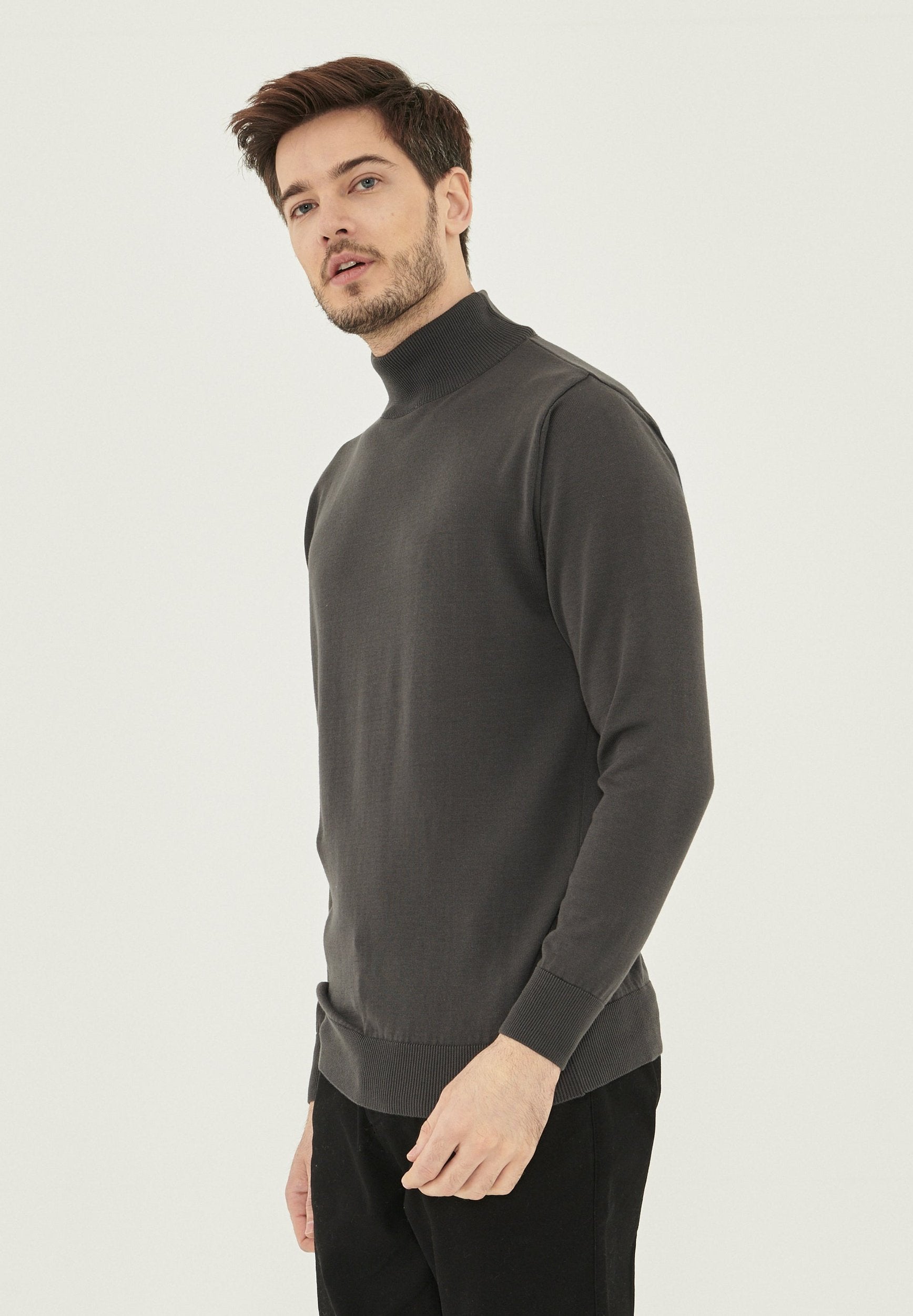 Rollkragenpullover aus Bio-Baumwolle