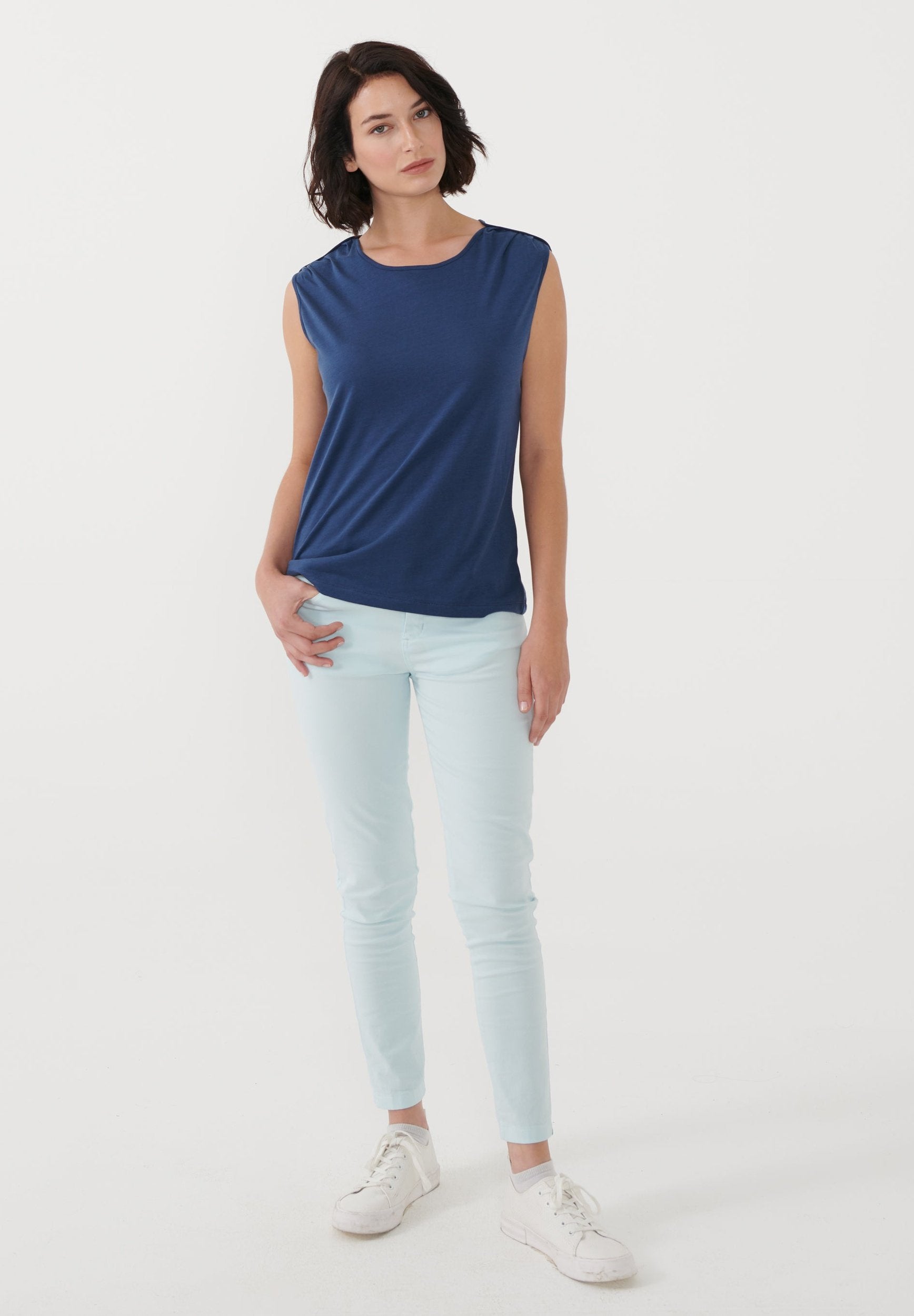 Top aus TENCEL™ Lyocell und Bio-Baumwolle