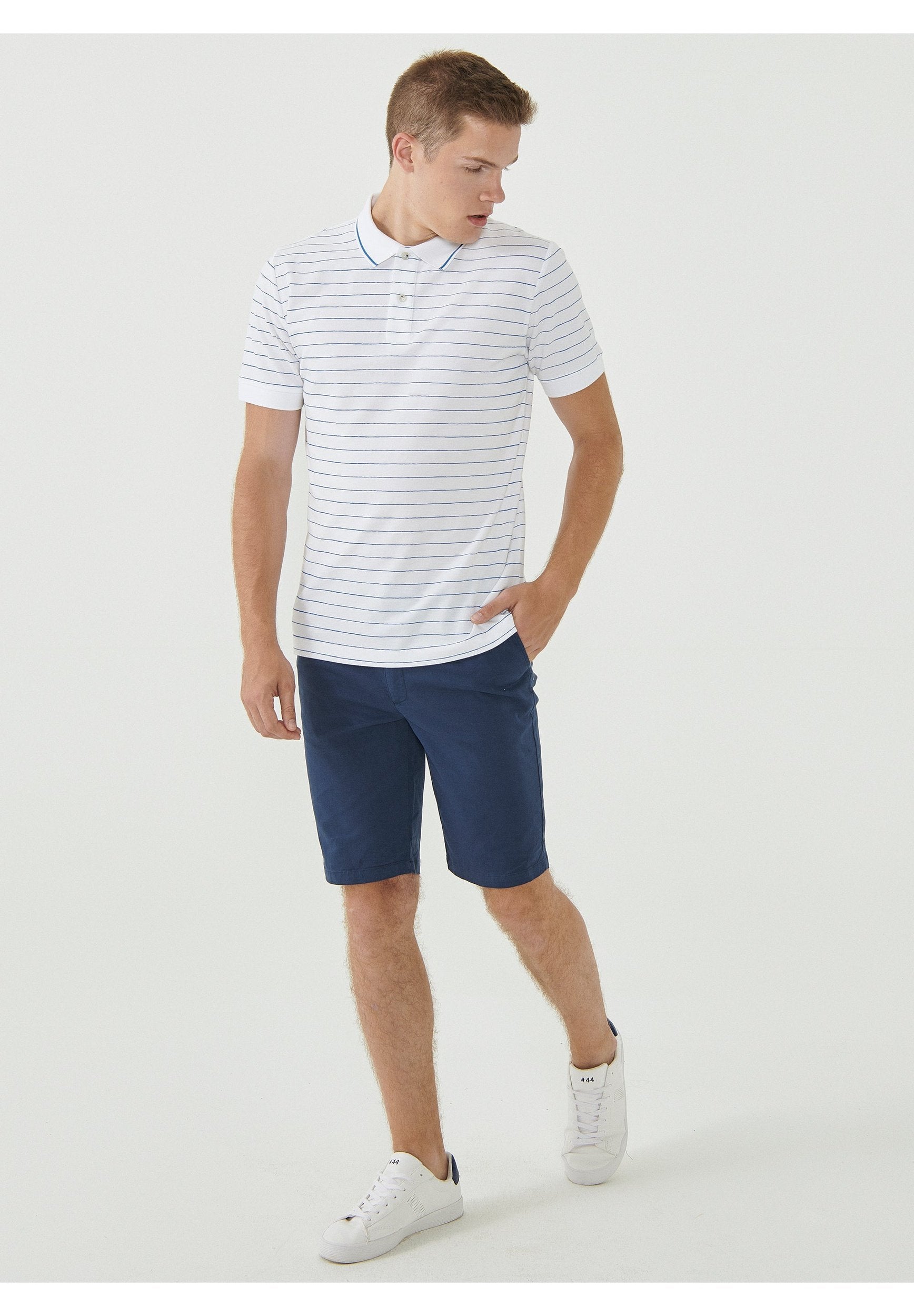 Gestreiftes Poloshirt aus Bio-Baumwolle