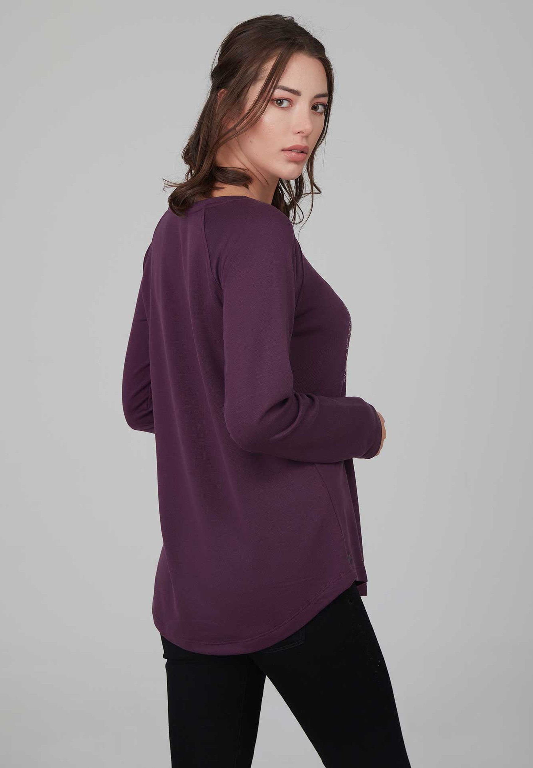 TENCEL™ Lyocell Langarmshirt mit Blumenprint