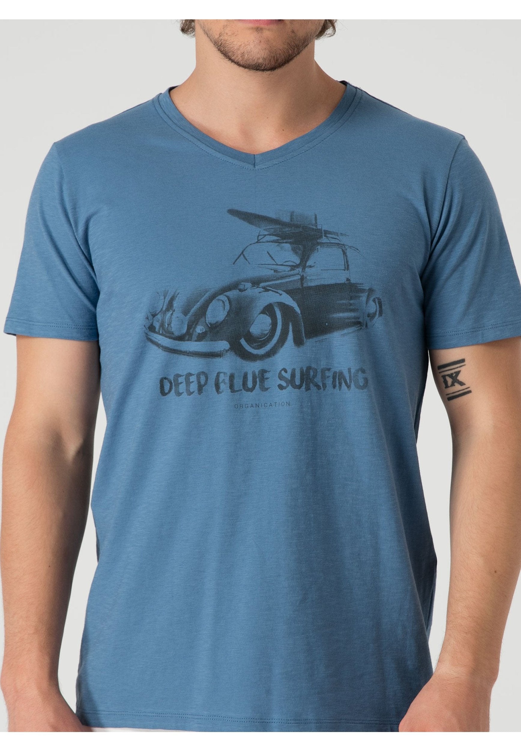 Auto Bedrucktes T-Shirt aus Bio-Baumwolle