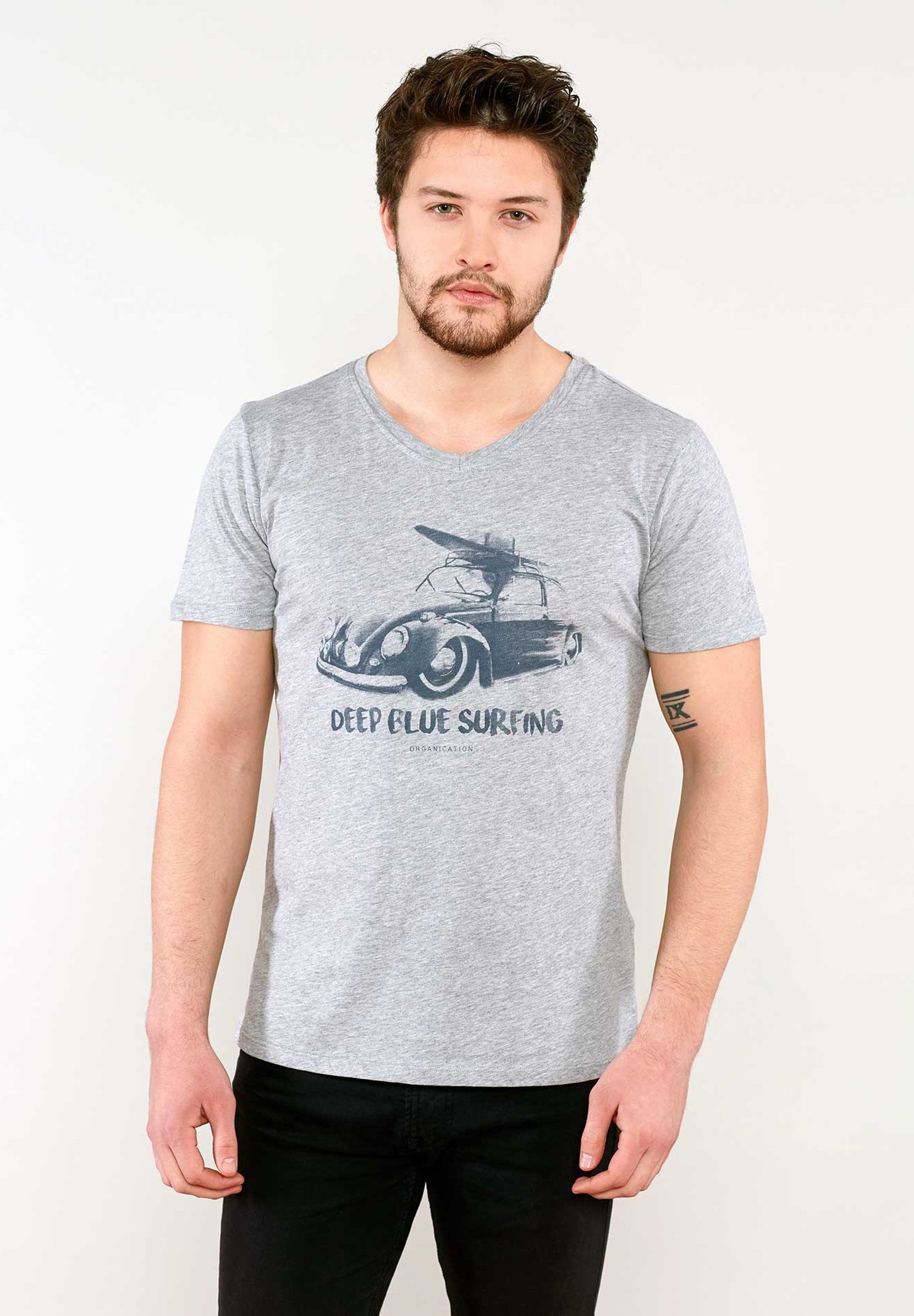Auto Bedrucktes T-Shirt aus Bio-Baumwolle