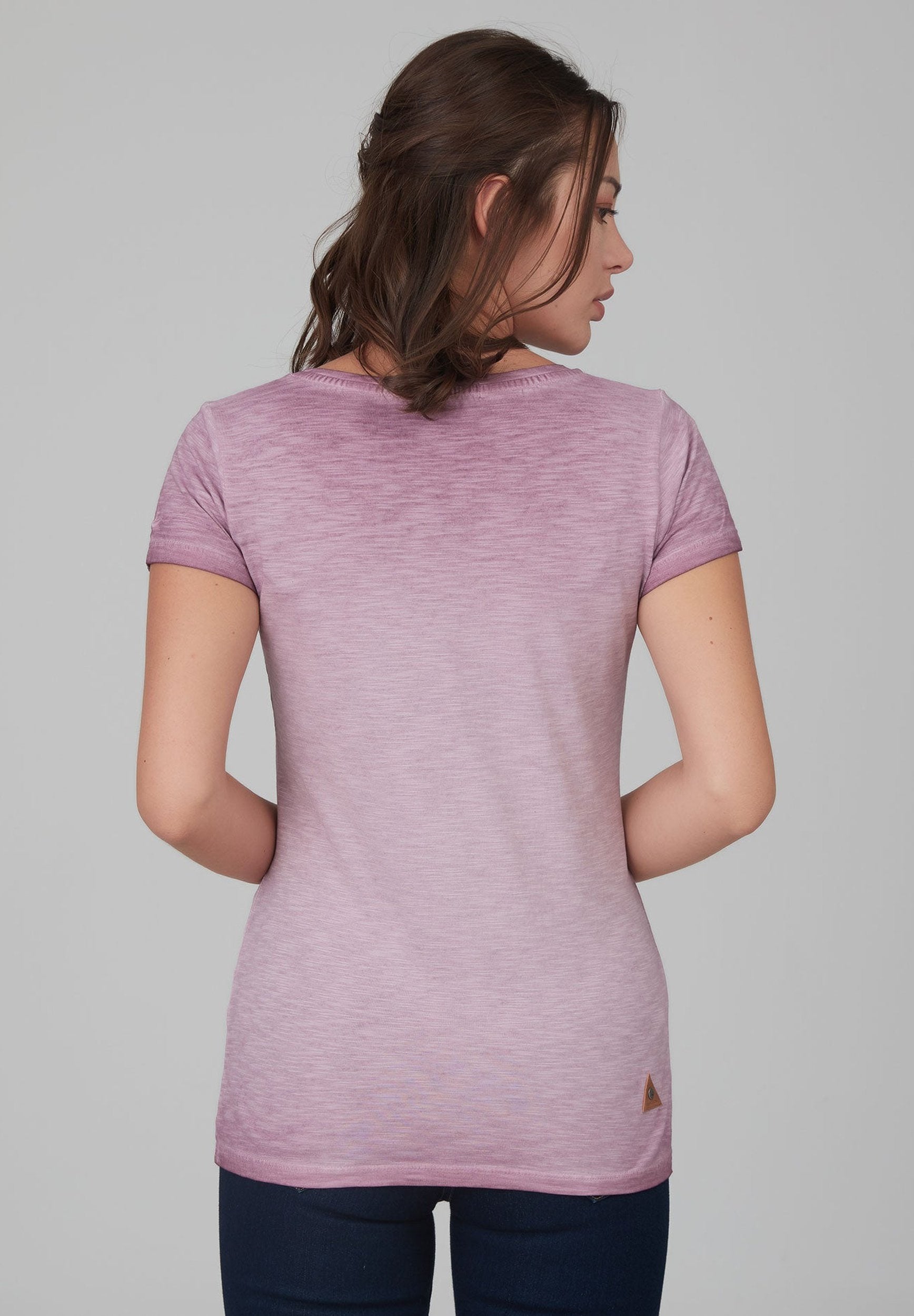 Garment Dyed T-Shirt aus Bio-Baumwolle mit Herz-Print