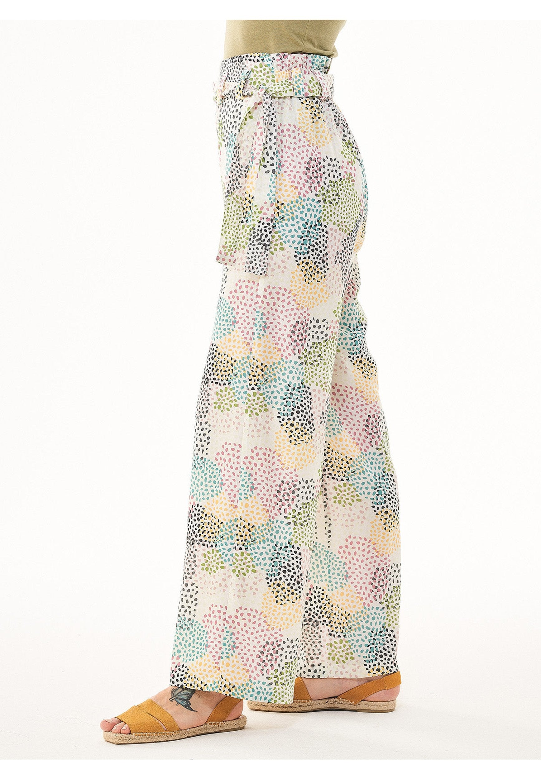 Hose aus TENCEL™ Lyocell mit Allover-Print